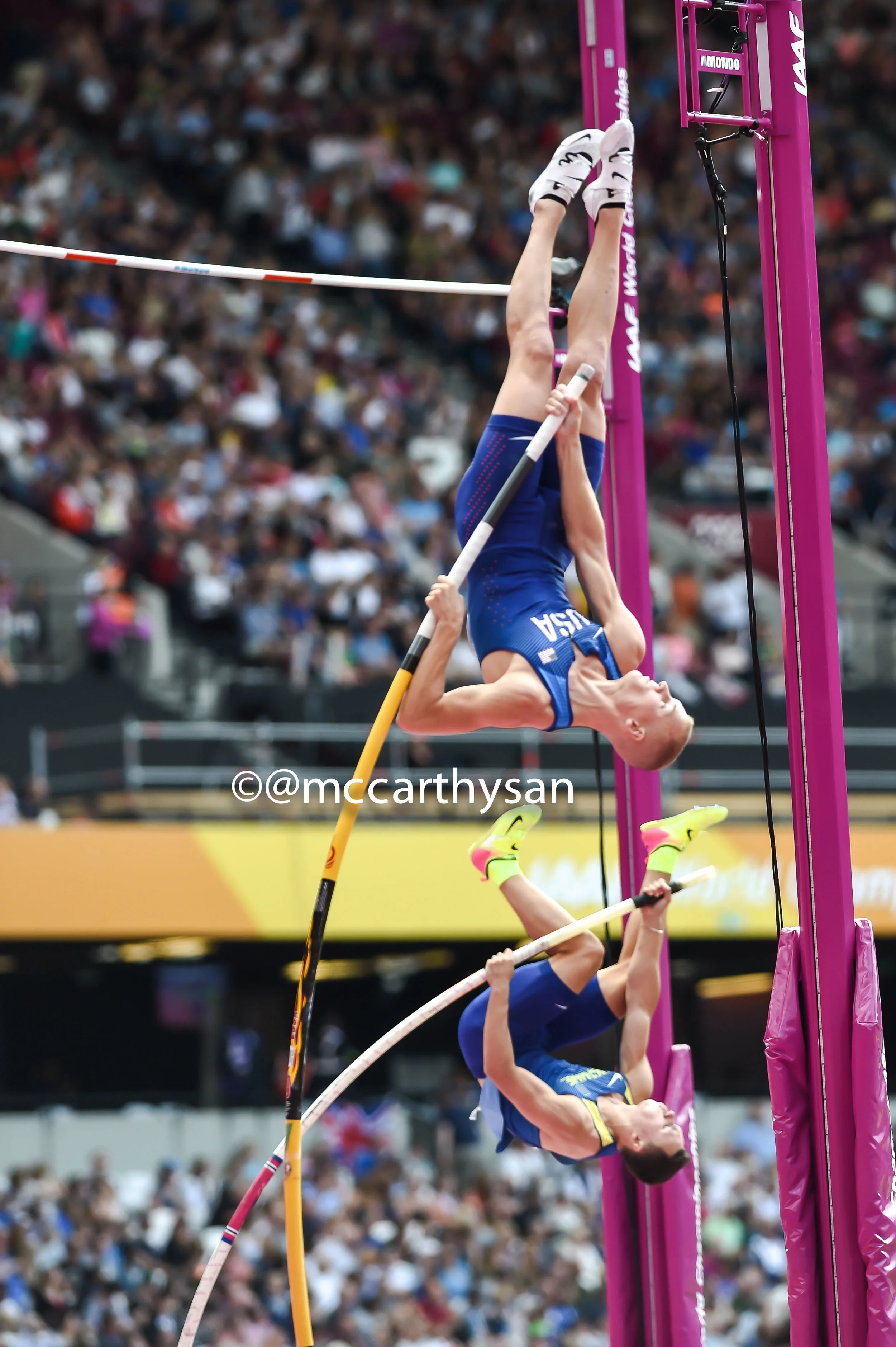 #PoleVault Photo of the Day Sam Kendricks takes the Worlds, 2017! http://PoleVaultDaily.com #IAAFWorlds #IAAFLondon2017