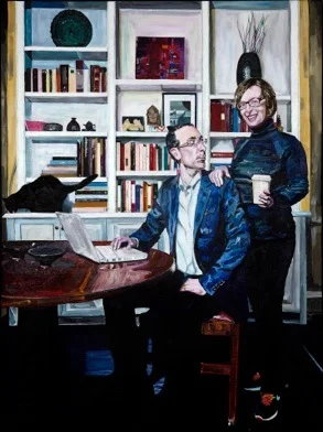 Michael Hambouz, Todd and Kathy (for David) , 30”x40”, Acrylic on Canvas, 2012