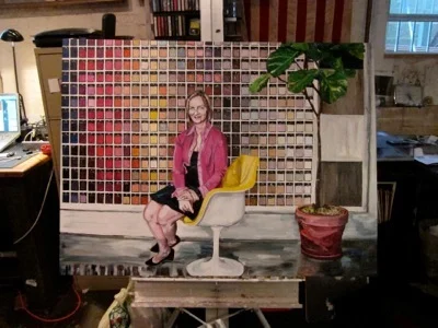 Karen, Knoll Showroom , 30”x40”, Acrylic and Varnish on Canvas, 2012