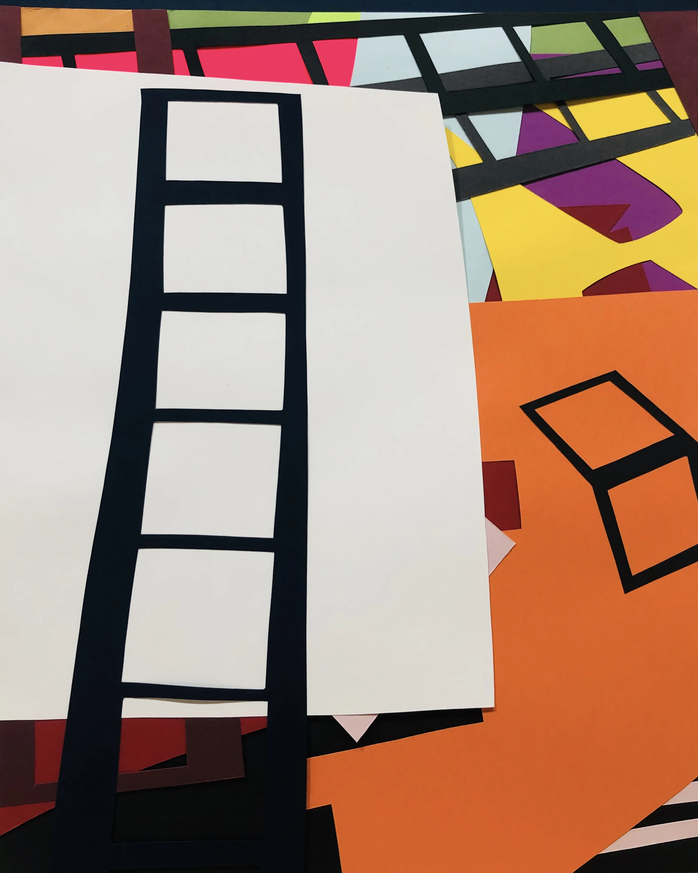 E.F.D.S.I. , 2019 Hand-cut paper on museum board 20” x 16”