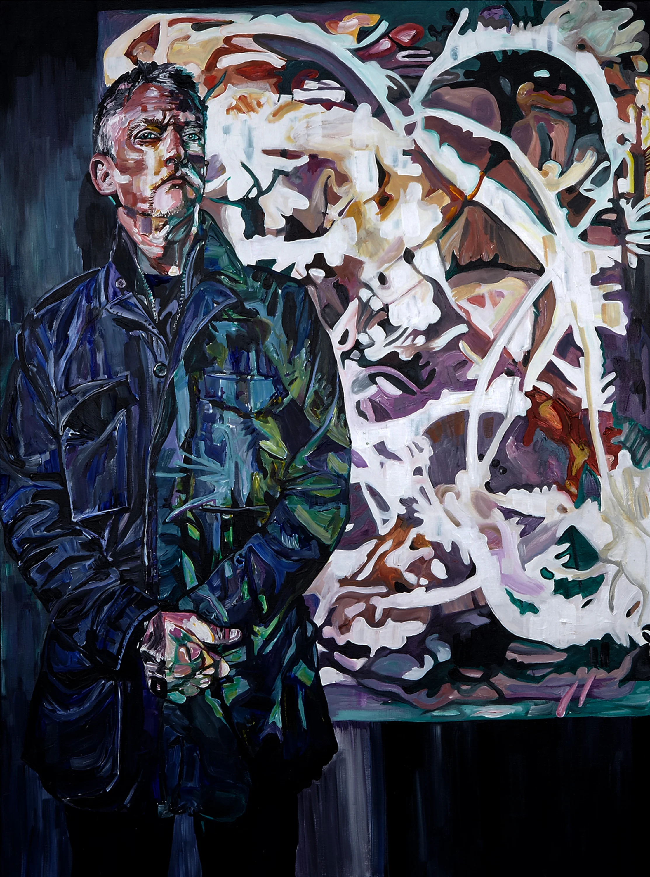 Edward Mapplethorpe , 2012 Acrylic and varnish on canvas 40” x 30”