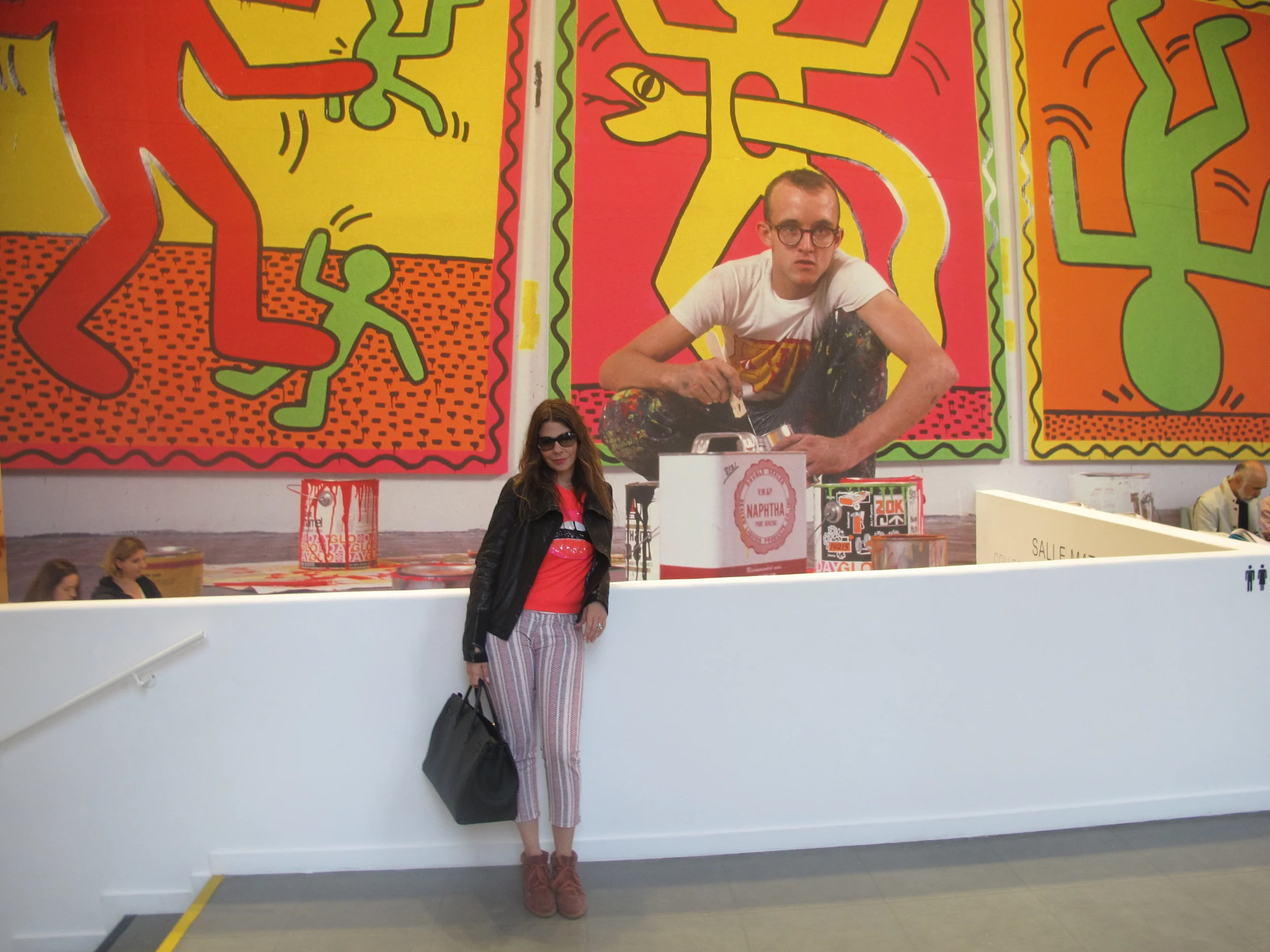The entrance to the massive show with a fantastic mural of Keith and his works on the back