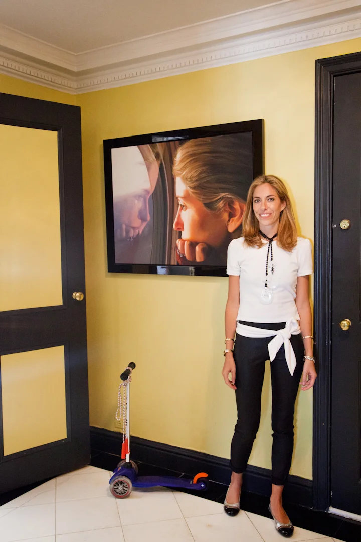Gorgeous Nicole with a portrait that realist Francesco Cappello painted for her based on a photograph that Matthew shot.