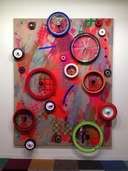 Laura Owens, untitled, shown at Art Basel 2013