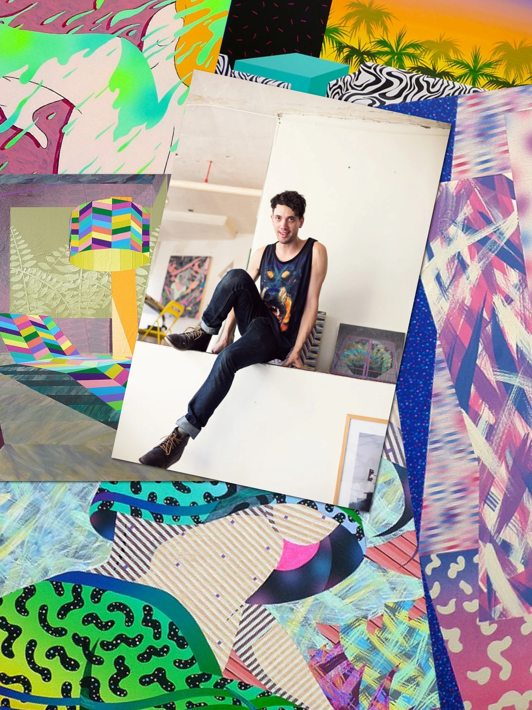 Saturated Colors, Video Games and Disney Characters in Michael Dotson's Studio