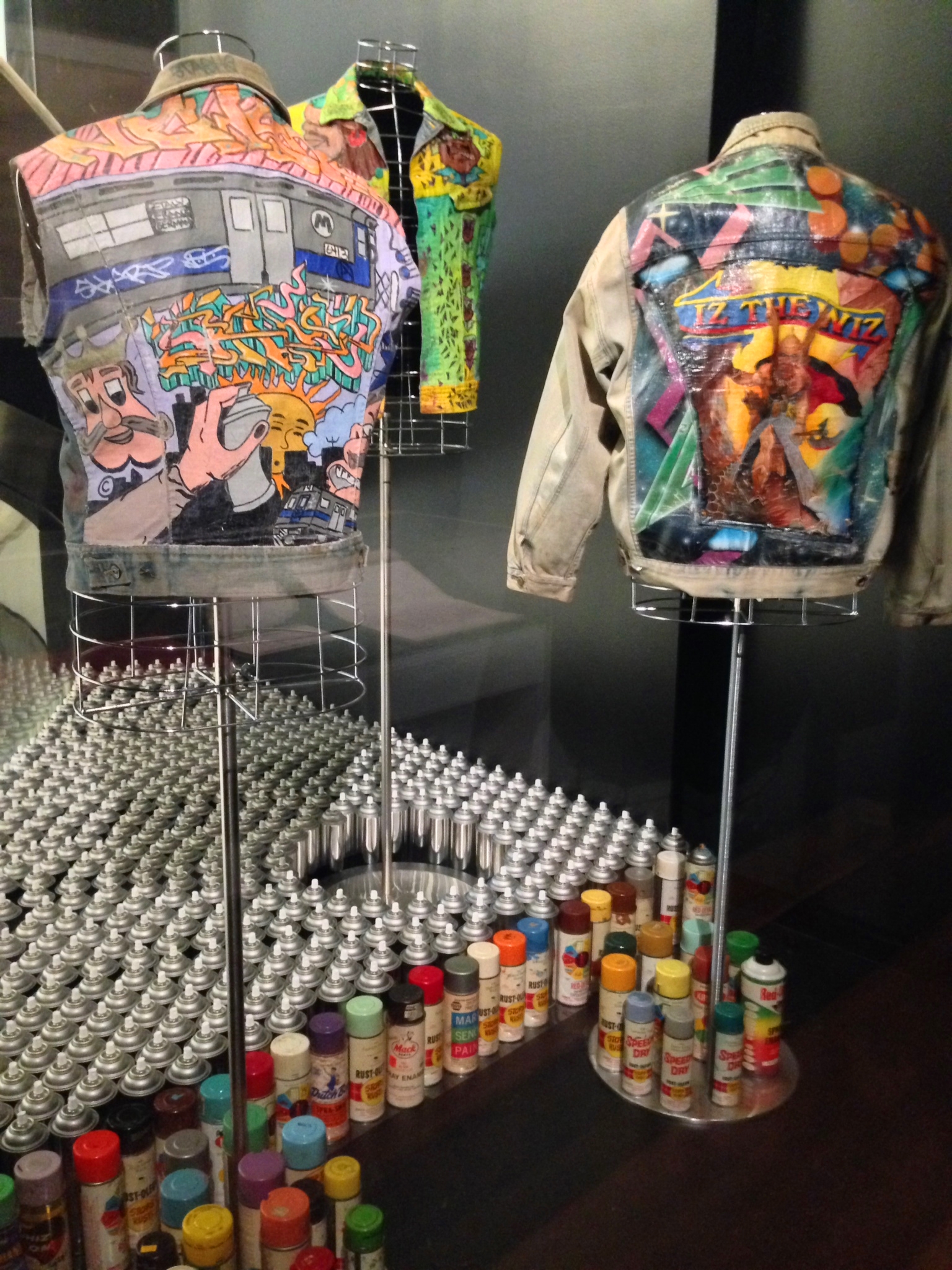 I loved the creativity of this installations with jackets that were created for Wong; the one on the left was designed by SHARP, the one in the middle by Delta 2 and the one in the right by Caine One. 