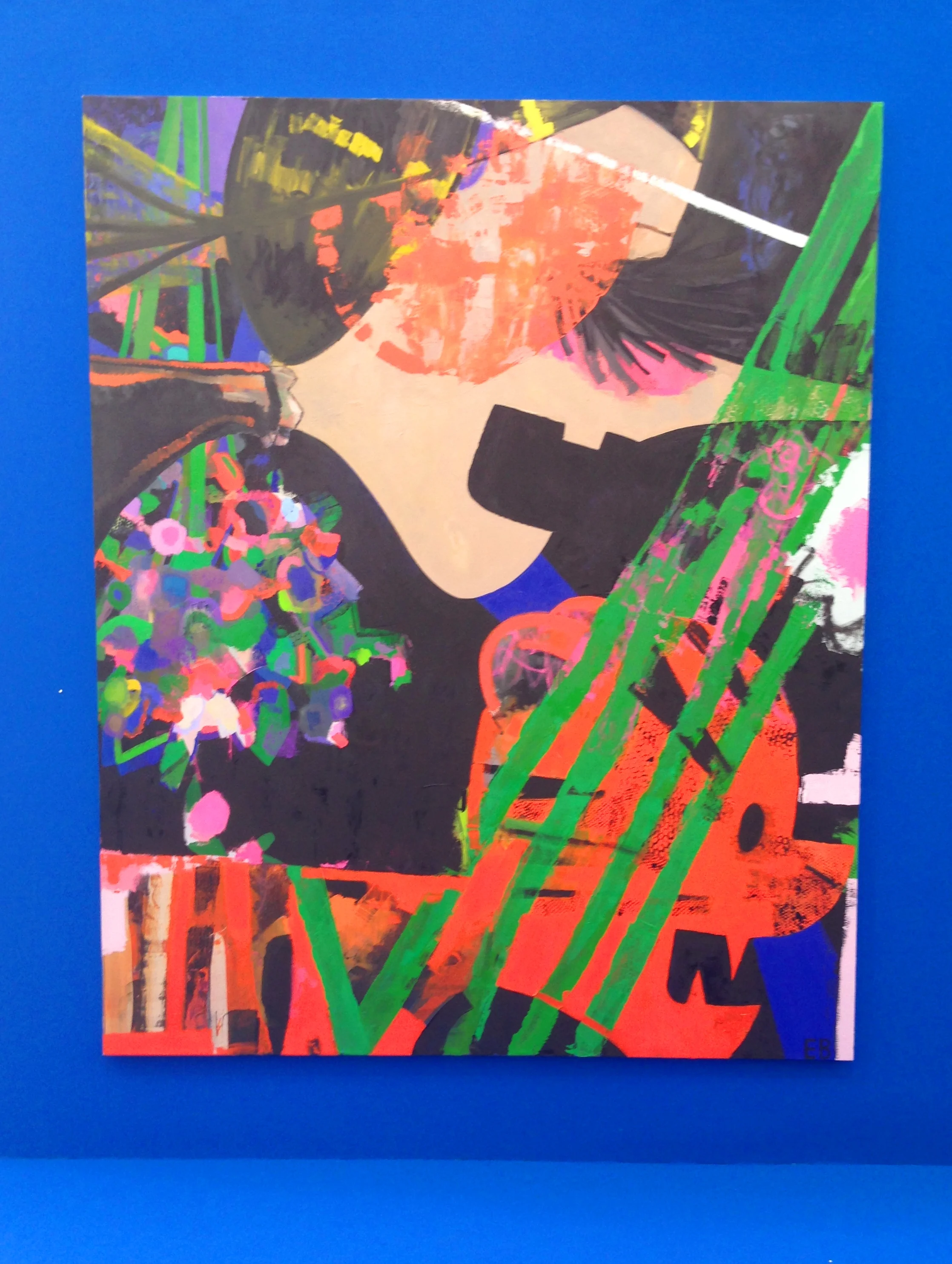 Ellen Berkenblit's piece shown at Anton Kern's booth