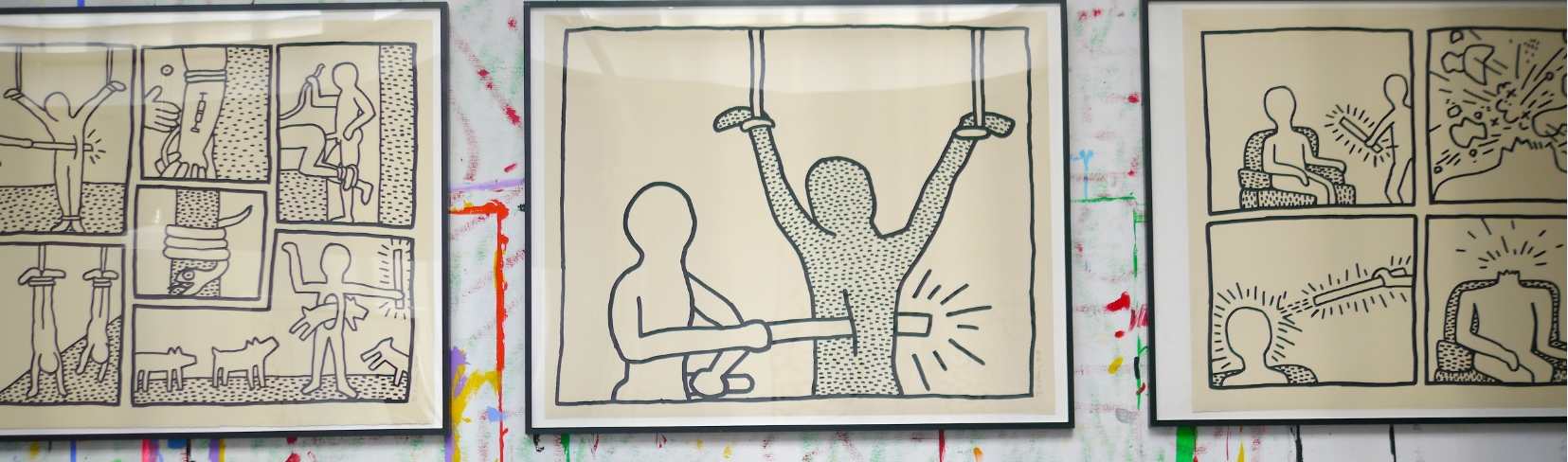 A few of Keith's prints reflecting his personal journey. These were made in the early 80s. Keith Haring artwork © Keith Haring Foundation