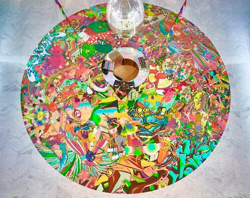 The Roller Disco installation created by AVAF for Faena 