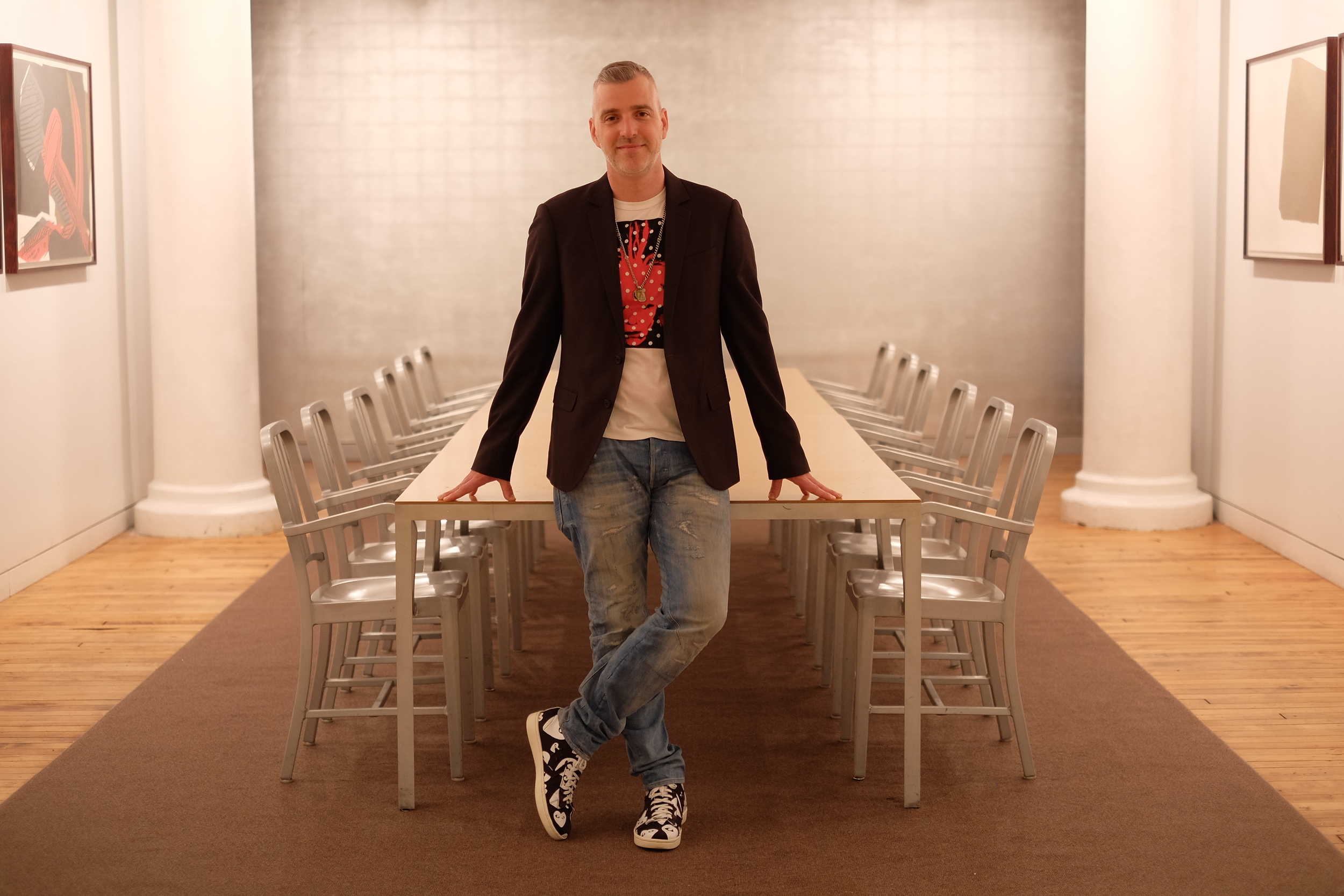 Michael in the conference room at The Andy Warhol Foundation. Photo by James J. Williams III. 