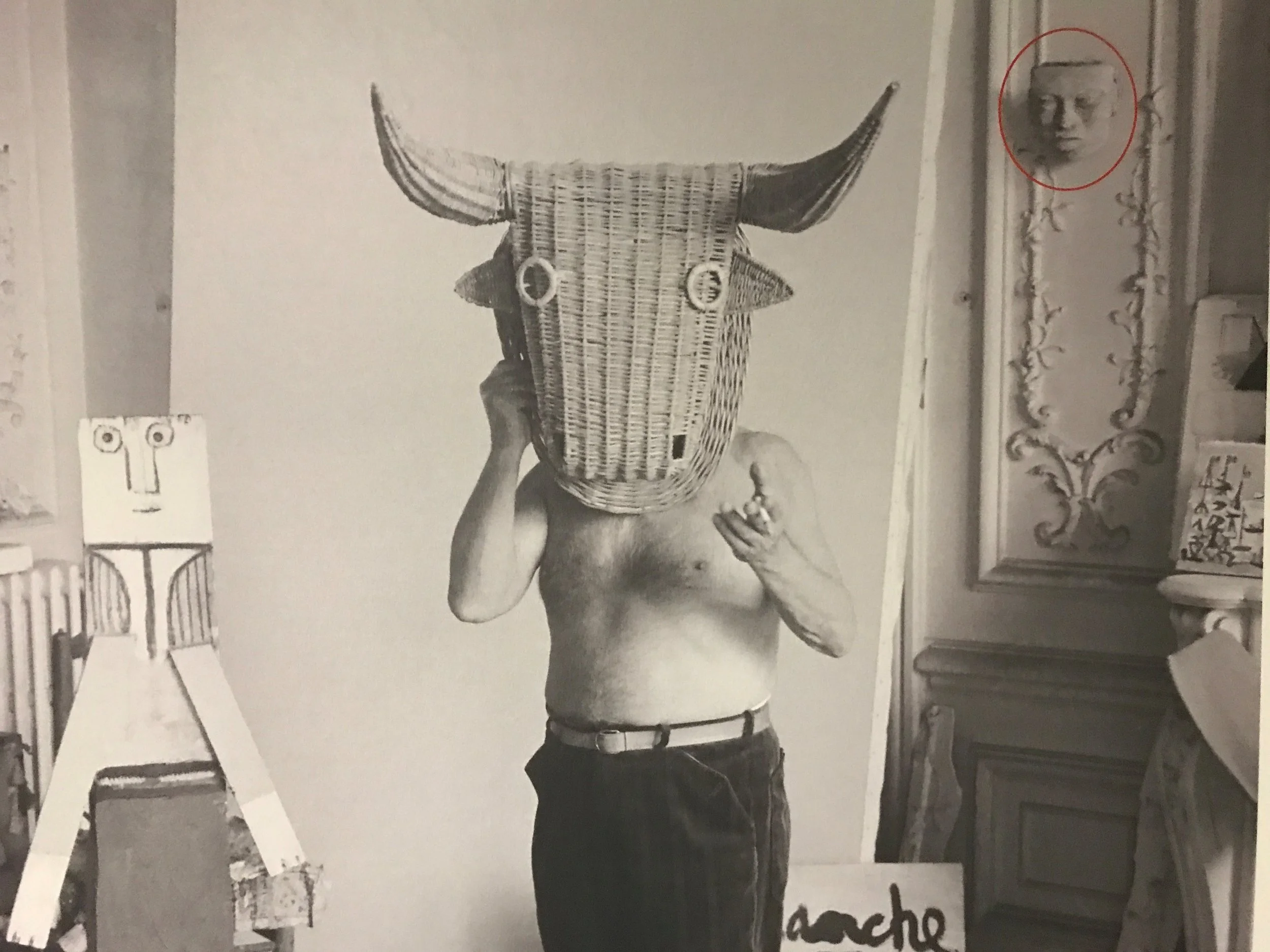 Picasso in his studio of La Californie, in Cannes photographed by Edward Quinn in 1959.