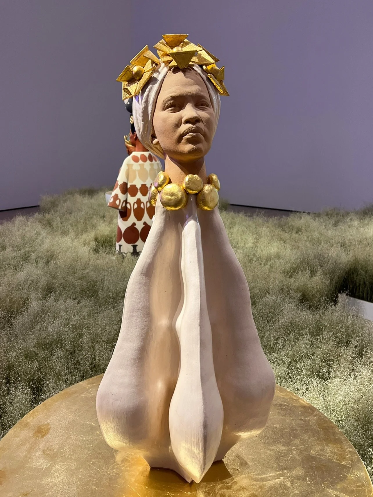 This gorgeous ceramic sculpture by Tavares Strachan, &ldquo;Alice Biko with Crown&rdquo; is now on view at his massive retrospective @lacma 

I placed it in my client&rsquo;s collection in 2022, and it traveled safely from the gallery in Paris to Pal