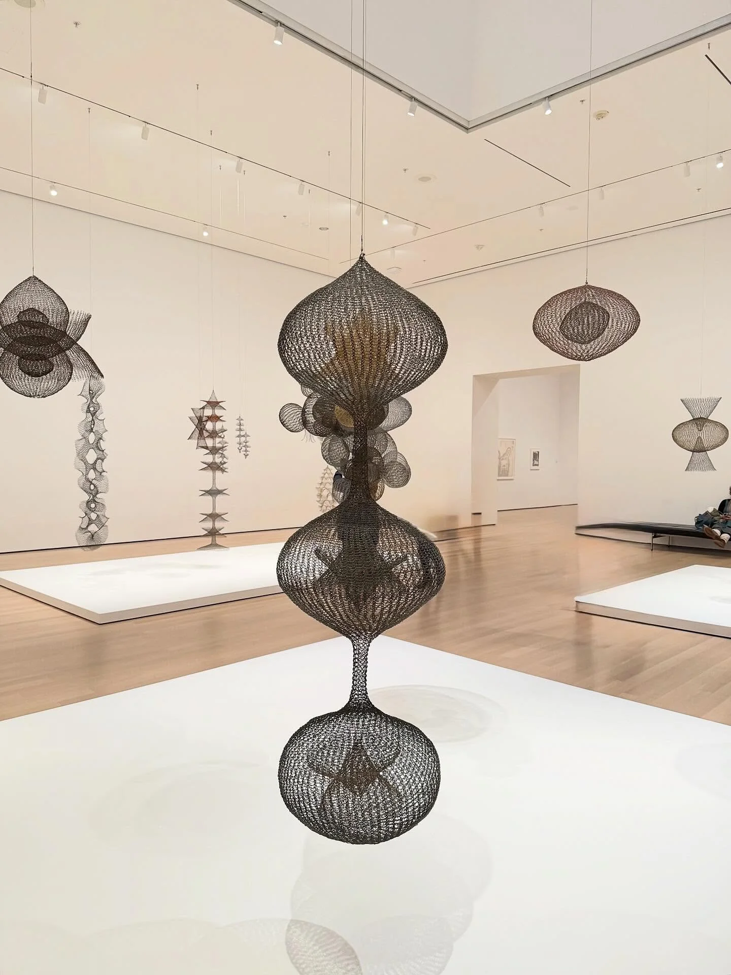 There is something quietly miraculous about walking into @themuseumofmodernart and finding multiple, expansive galleries that feel lighter simply because Ruth Asawa is in it.

Where so much postwar sculpture insists on mass, weight, and authority, he