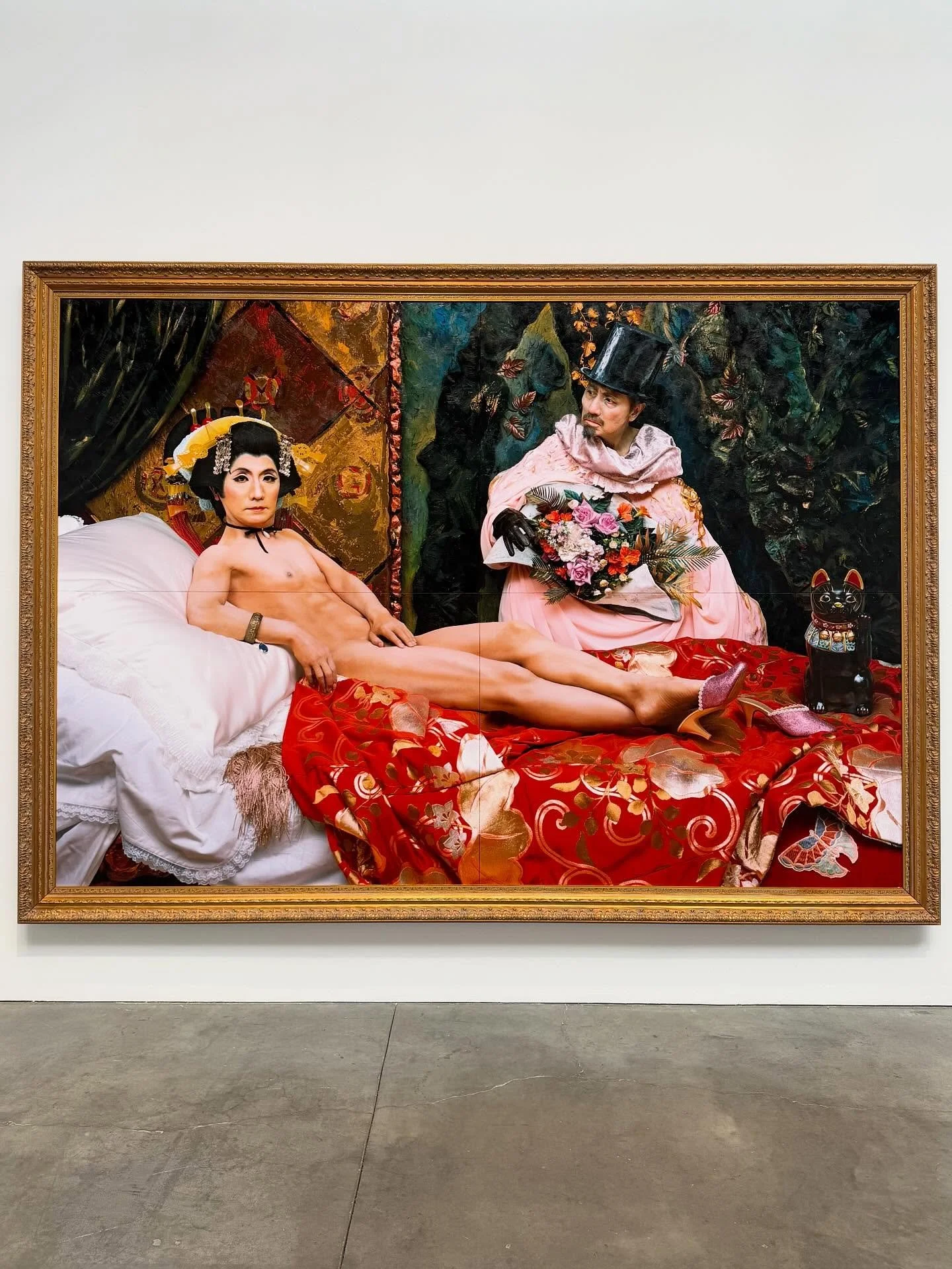Yasumasa Morimura has spent four decades inserting himself into the Western canon: becoming Frida, Manet&rsquo;s Olympia, Goya&rsquo;s Maja, Vel&aacute;zquez&rsquo;s Menina and more.

Gender, identity, authorship, and power all collapse into one stag