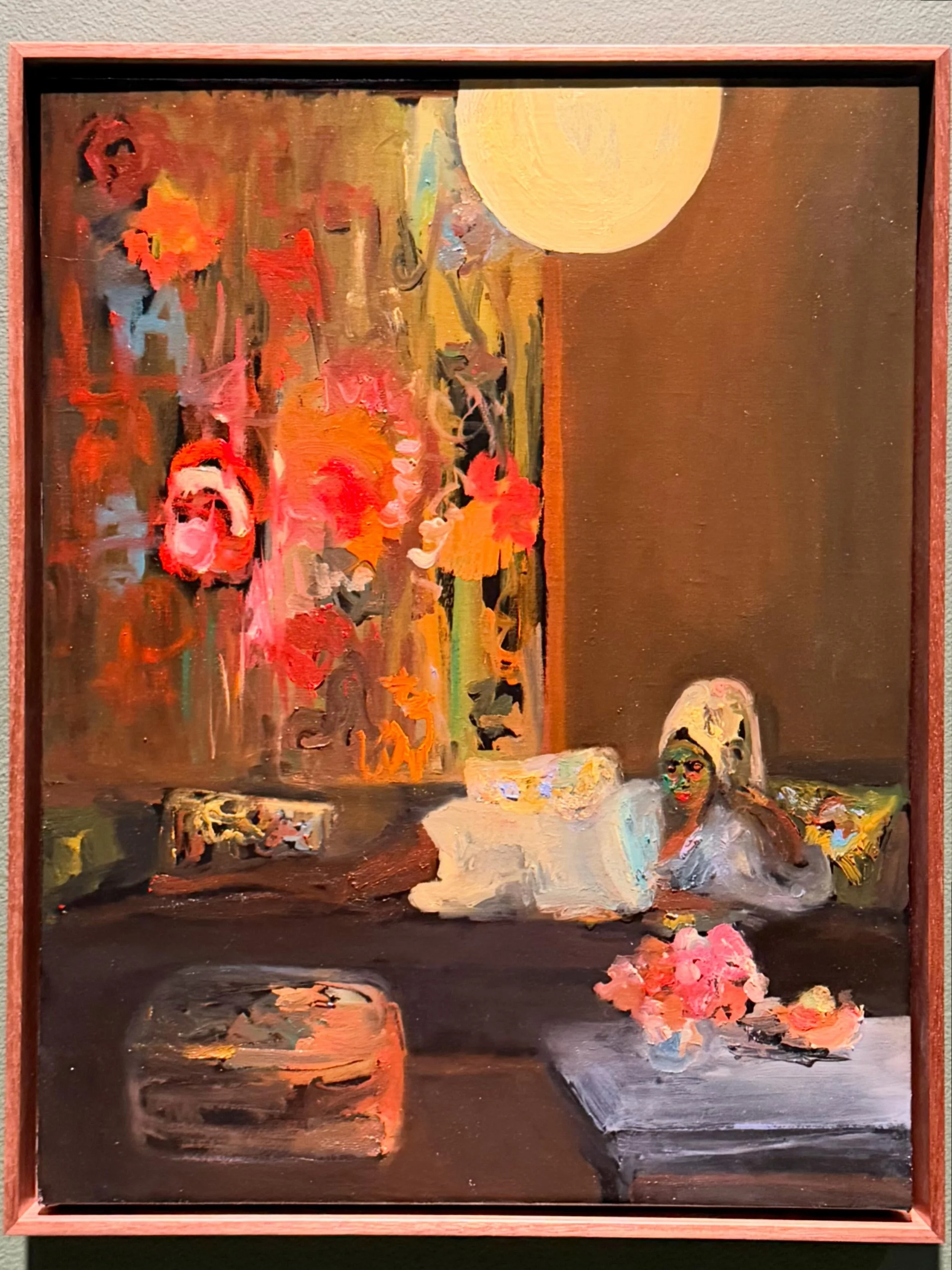 Moody, cinematic, velvety, sexy, mysterious, intimate, gorgeous&hellip; these are just a handful of the adjectives that I can give the paintings of  @danielle_mckinney_  at her new show with @marianneboeskygallery 🖤🥂❤️
