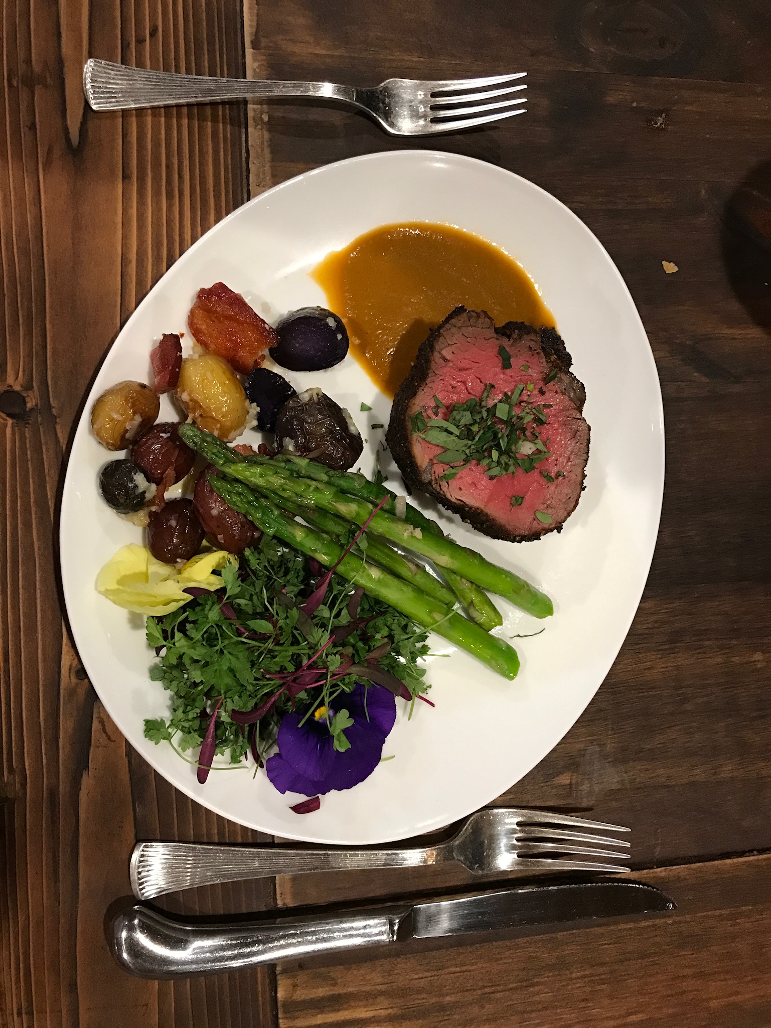 Whole prime blackened tenderloin, twice roasted - Abita Étouffee steak sauce