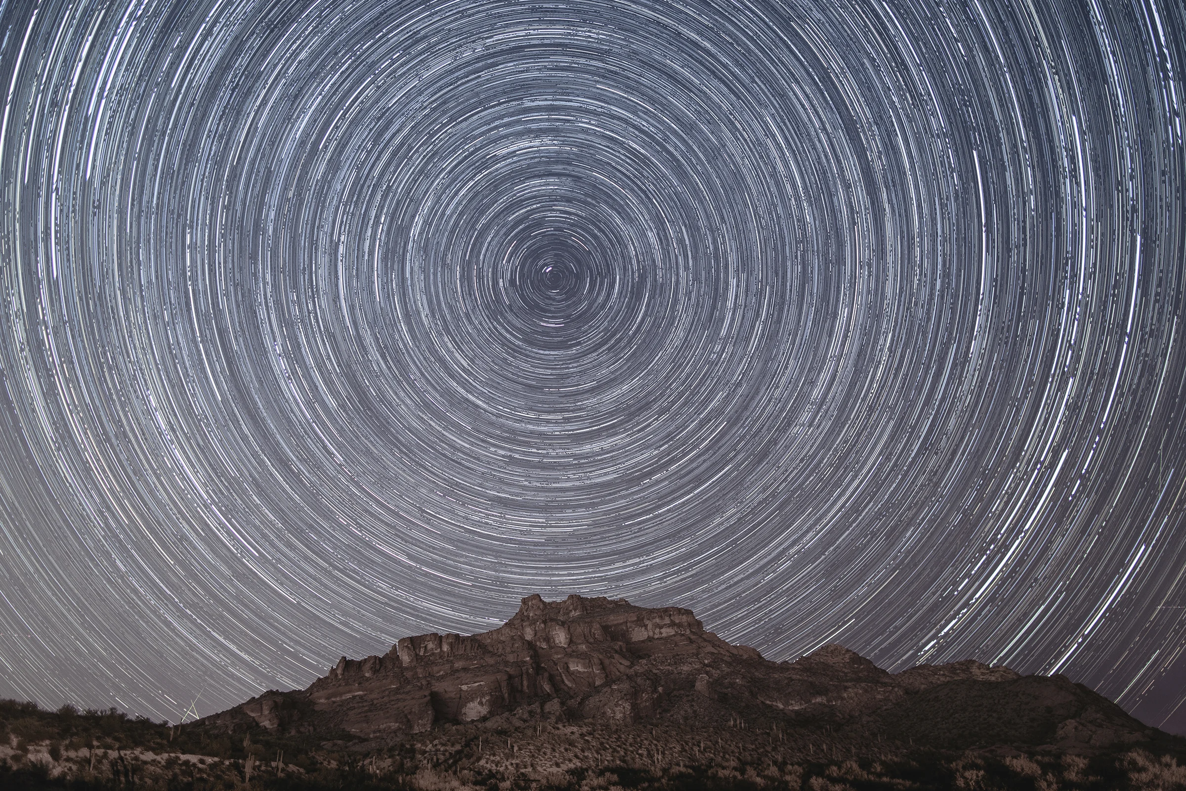Startrail over Red Mountain 