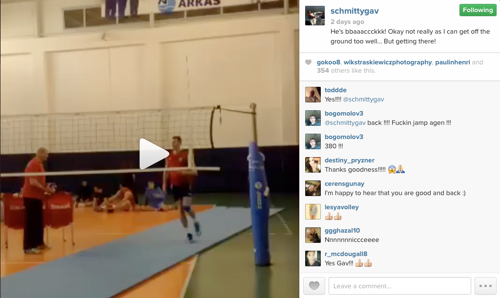 Video: Gavin Schmitt Back on the Court