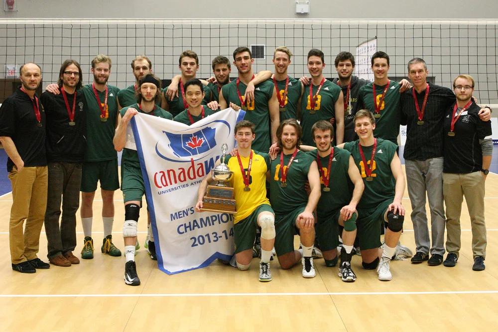 The University of Alberta Golden Bears upset Trinity Western in the Canada West final and have been named the top seed for the CIS men's volleyball championships.