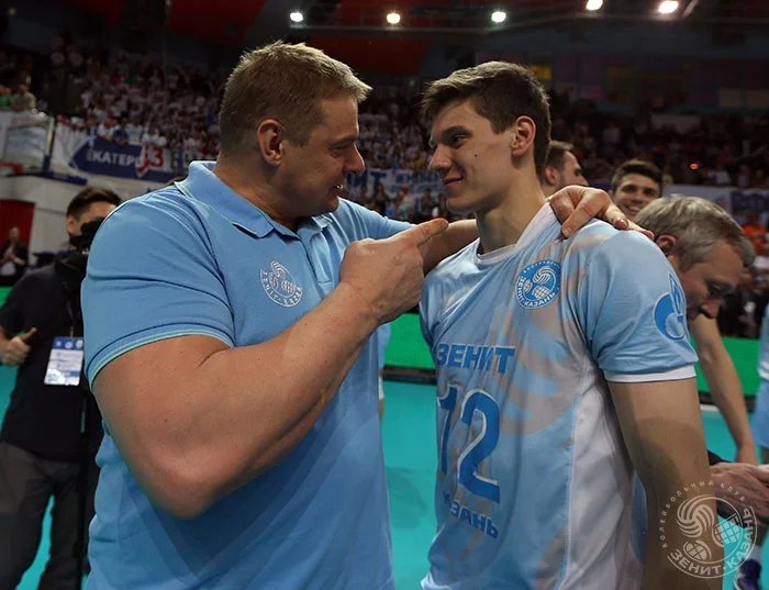Zenit Kazan Head Coach Vladimir Alekno with Poletaev