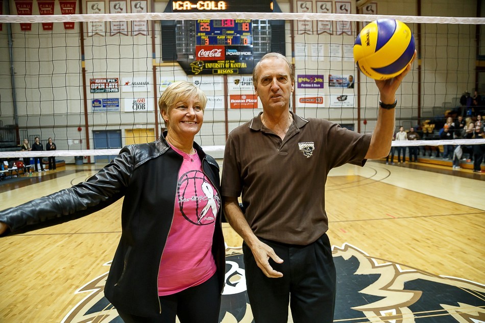 Head Coach Garth Pischke marked his 1,240th win on Saturday, making him the leader for all-time men's volleyball wins in North America Photo: Manitoba Bisons