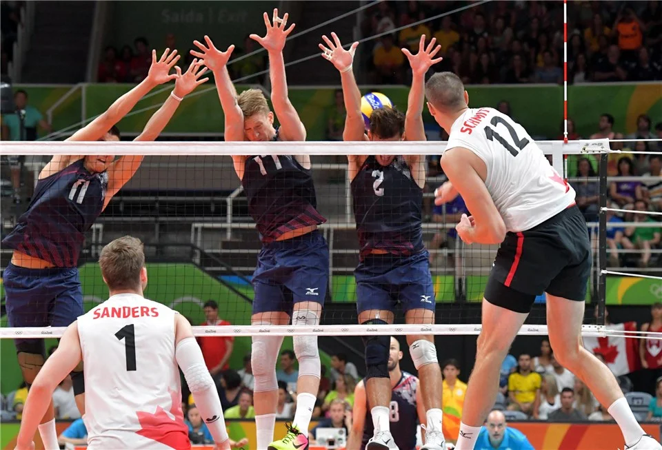 Gavin Schmitt was once again in beast mode - scoring 13 points and hitting a .428. Photo: FIVB