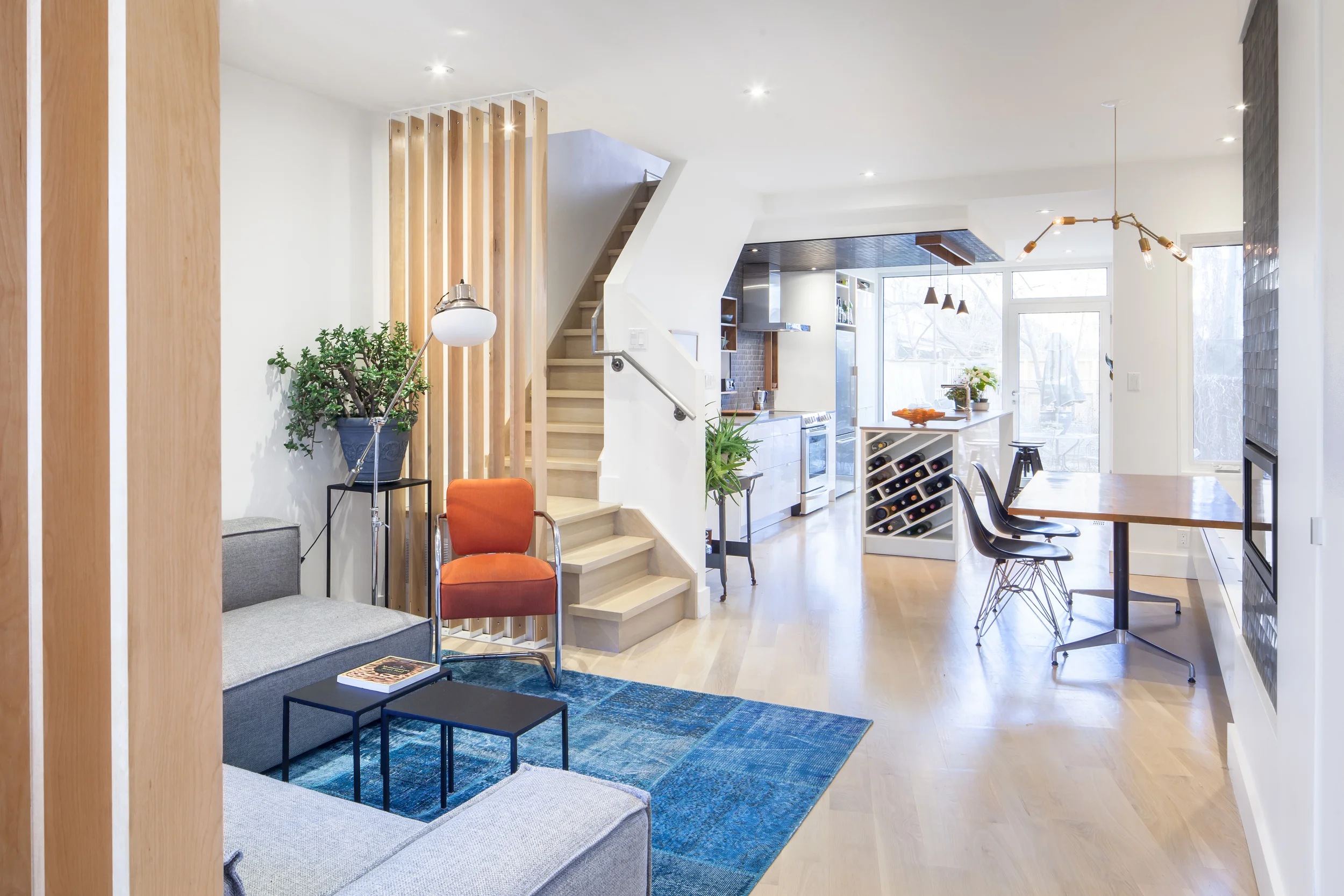 Subtle nuances like the angle of the wood floor were carefully considered when composing views in this project.