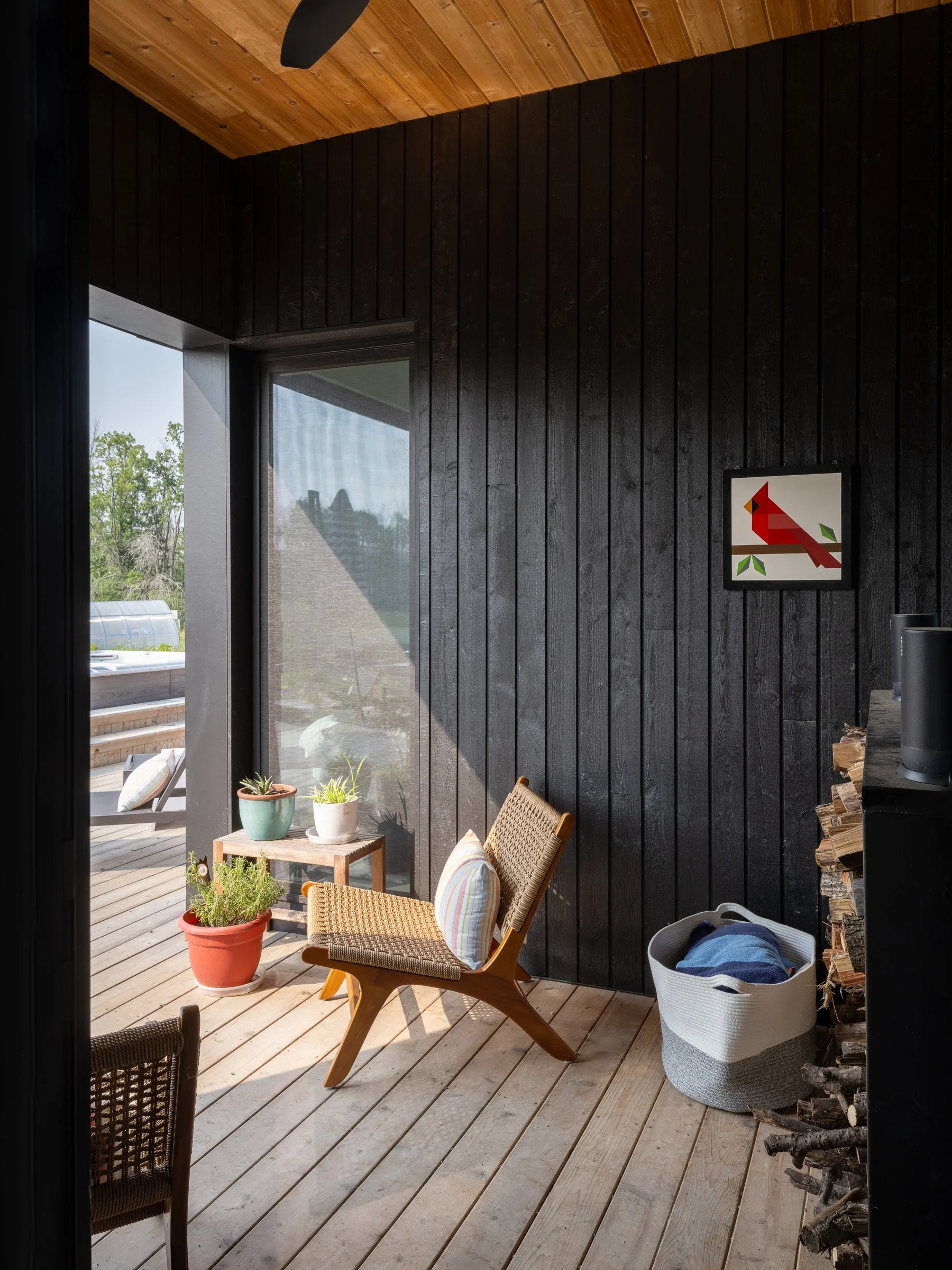  A side door off the kitchen walks out on to an expansive deck, part of which is covered so it can be enjoyed in all weather. 