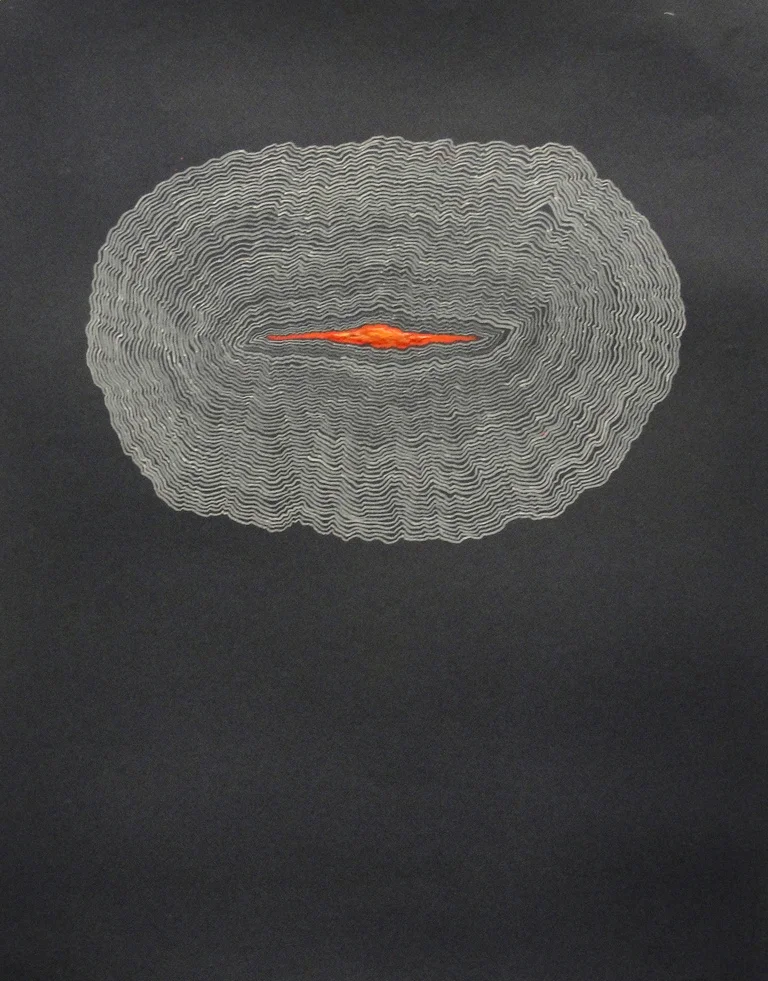 marker, wax, & crayon on paper, 16" x20"