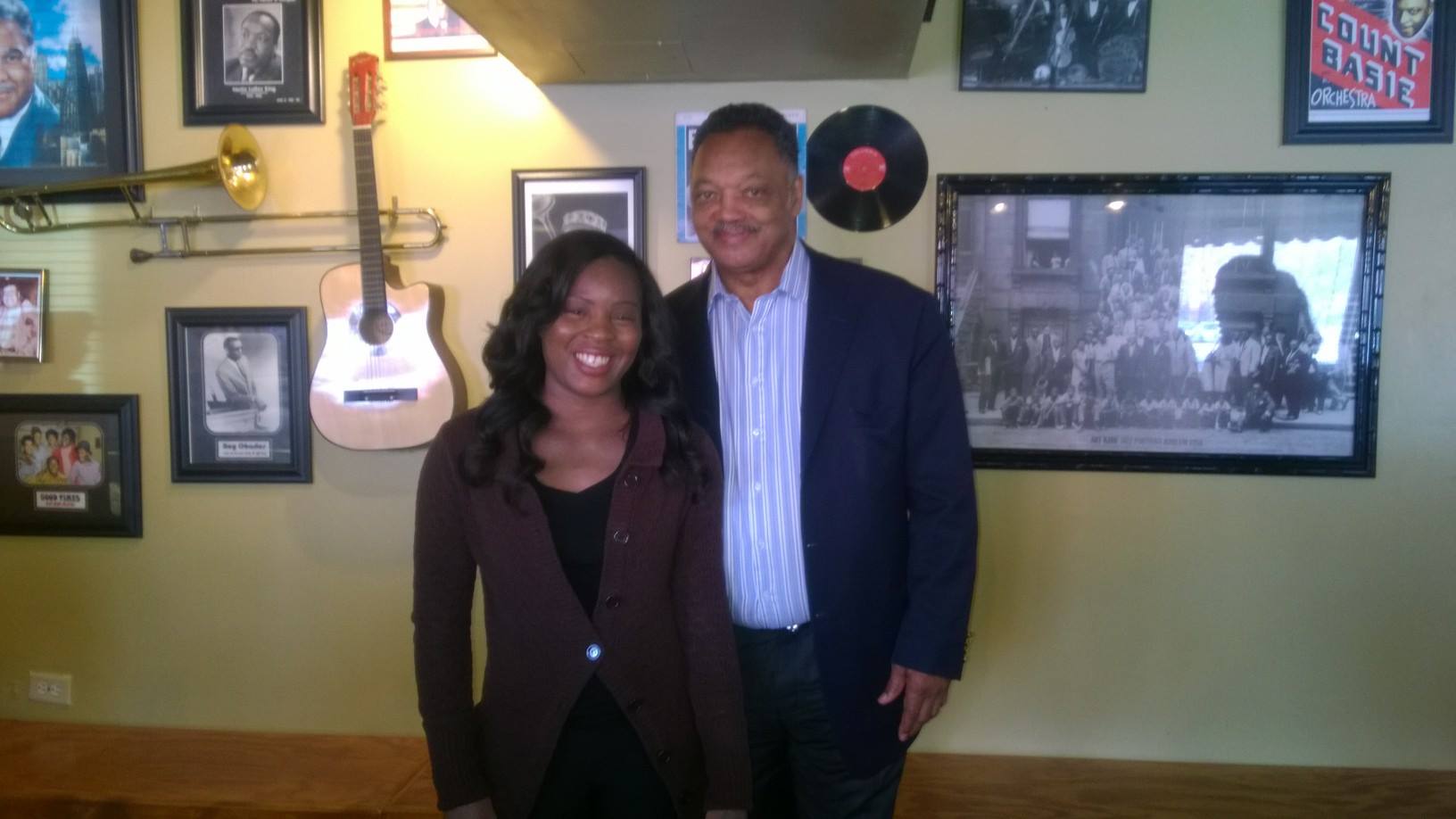 Rev Jackson and Hostess Brittany