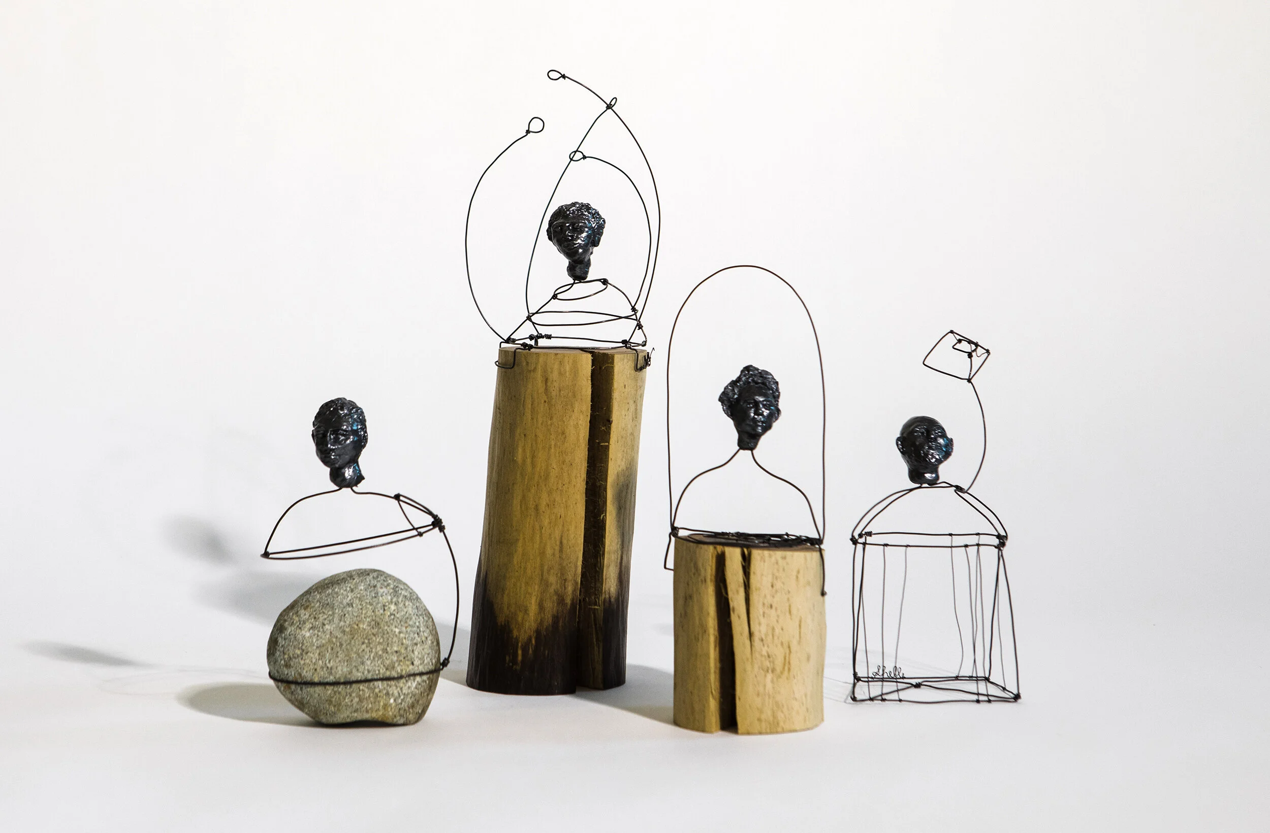 Wire, PaperClay, and Earth Sculptures 
Sizes and Prices vary SOLD