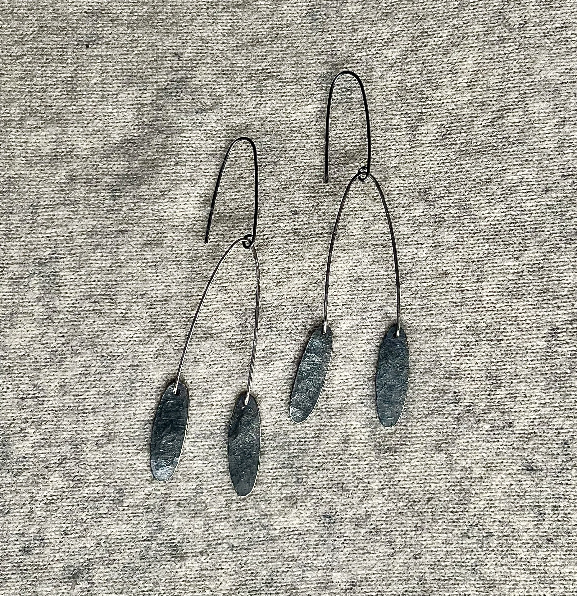Blackened Sterling Silver SIngle Chandelier Earring SM 0167