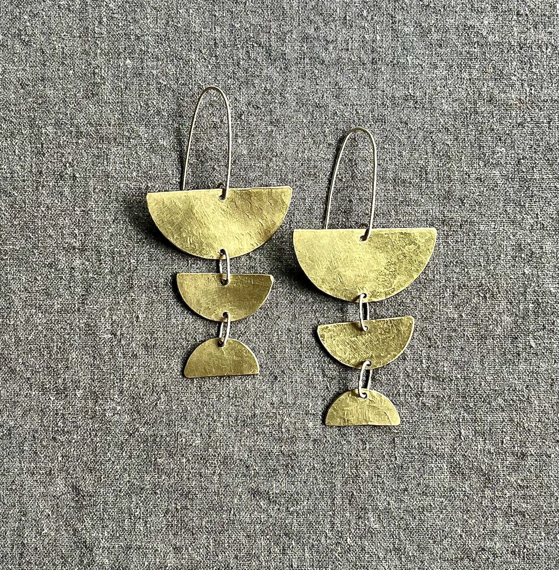 Halfsies in Brass and Sterling Silver  SM049
