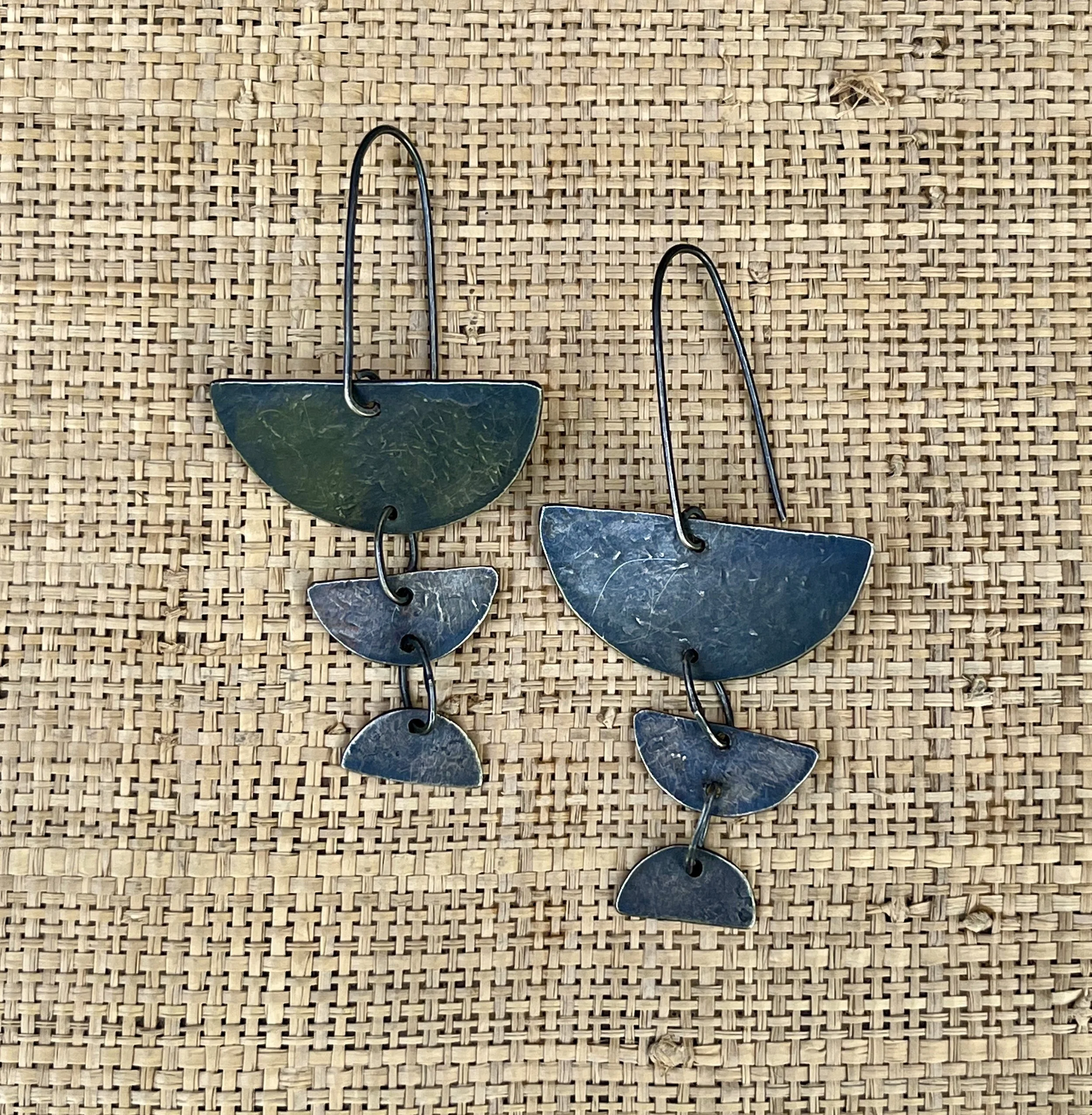 Halfsies in Blackened Sterling Silver SM054