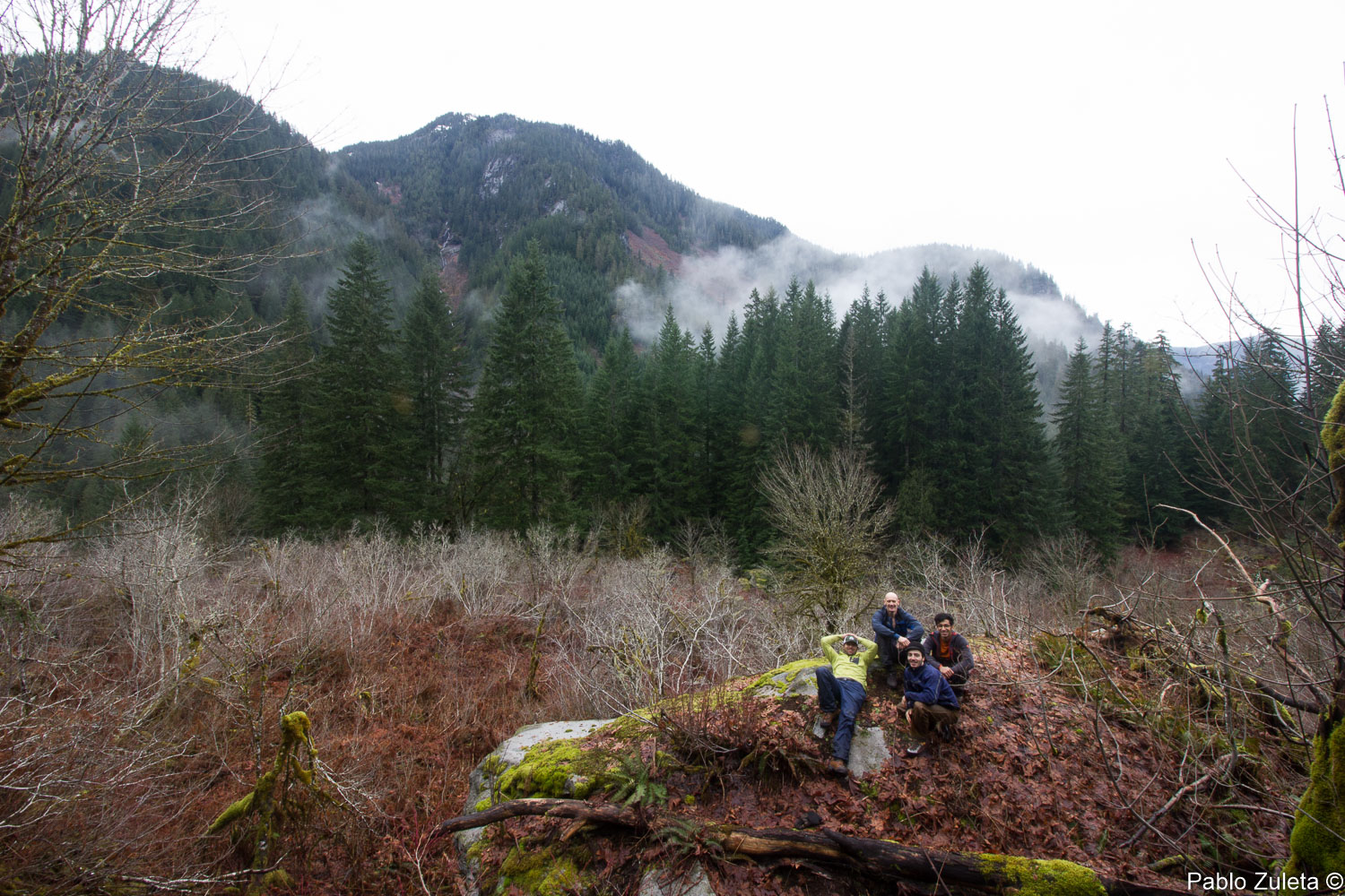 Blue, Rohan, Ryan and I after completing the trail to Tsumani.