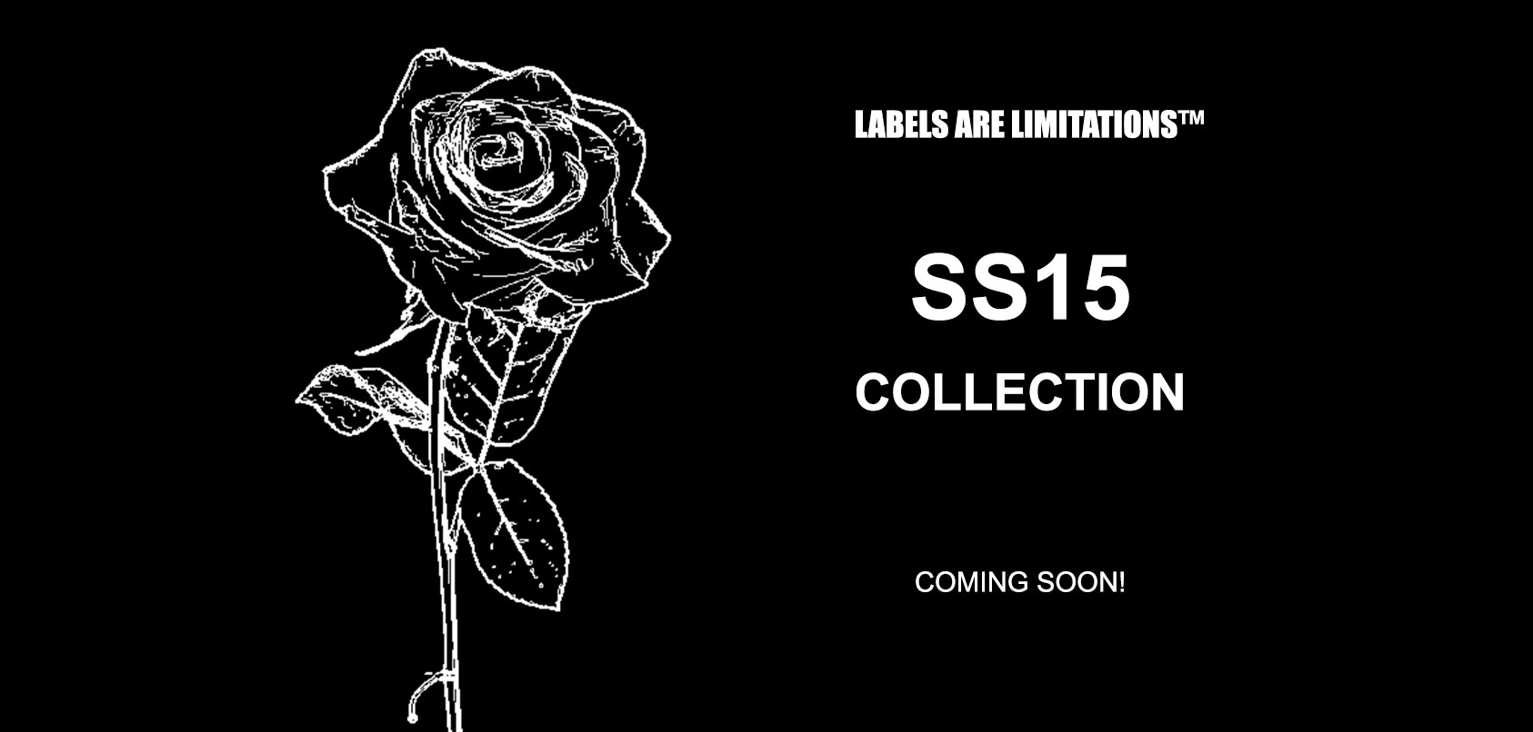 Preview banner (as seen on homepage) of our SS15 collection, coming soon.