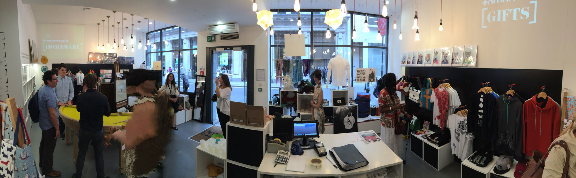 Panoramic view of The Prince's Trust: Tomorrow's Store, on the Father's Day event. 