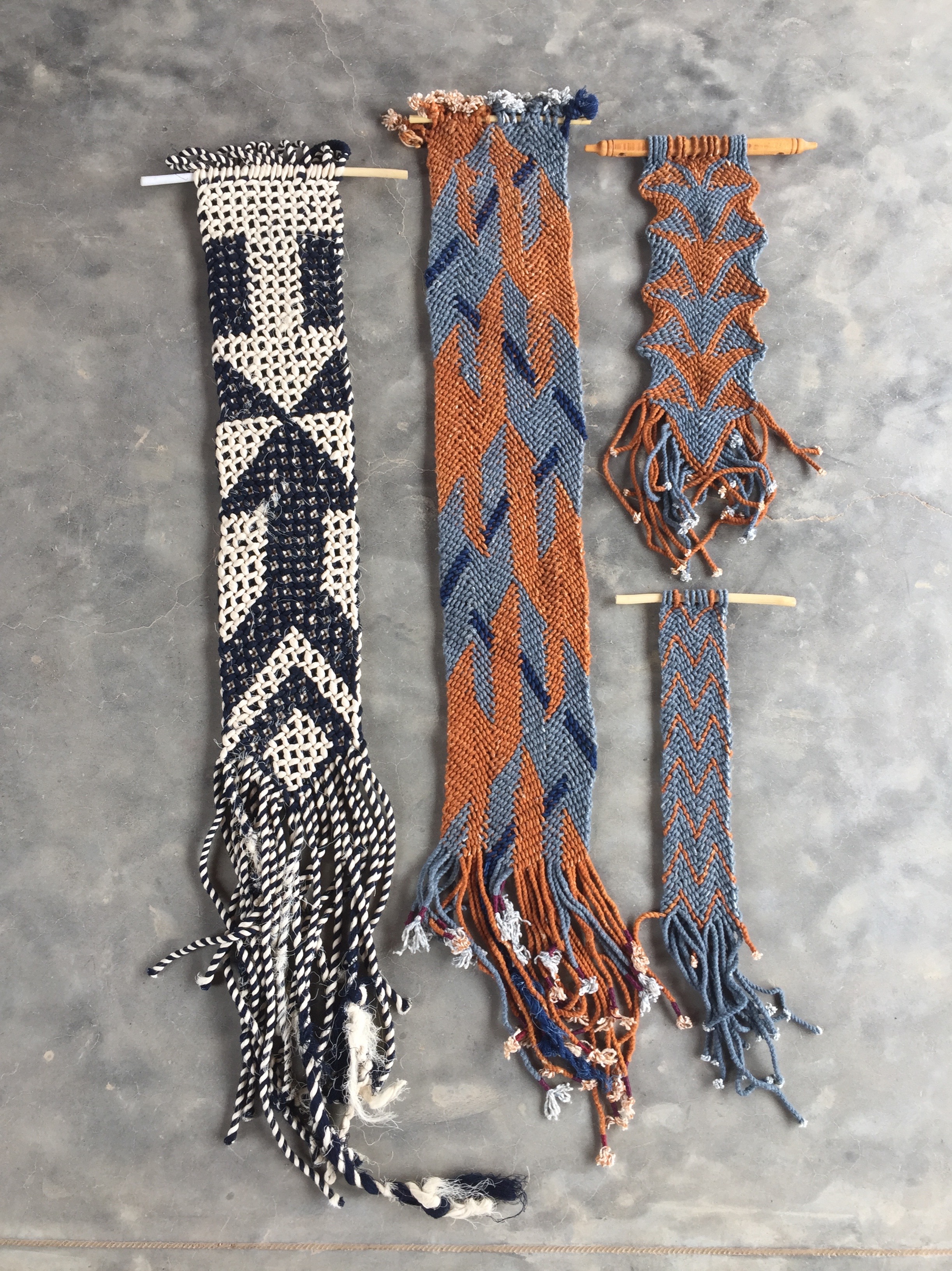 Untitled (Ply-split camel belt samples)