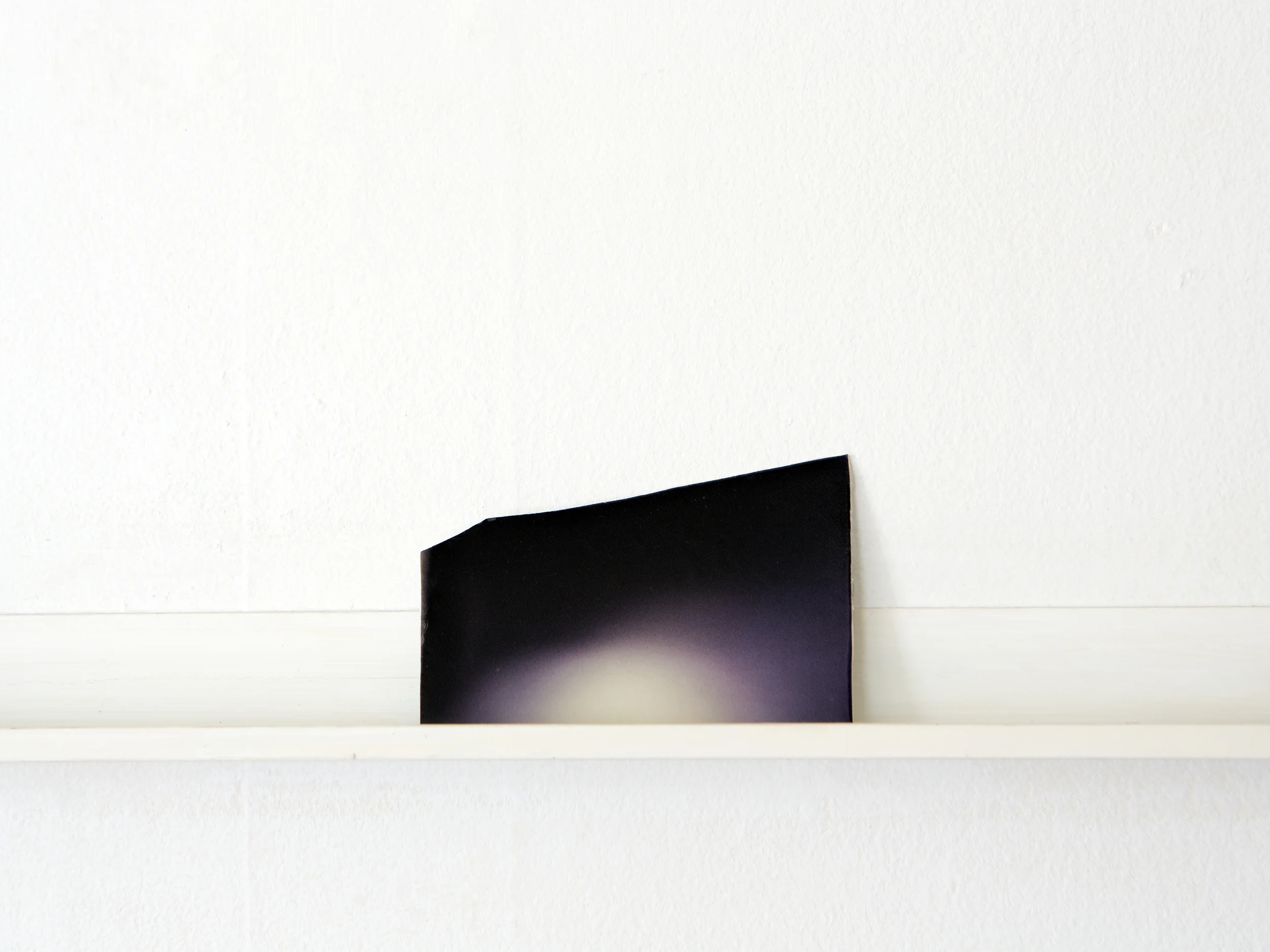 If border lines were horizon lines resin, found photograph, 2015 Statement + Info