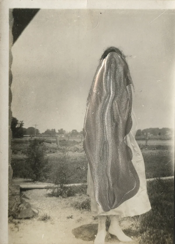 silver woman found photograph and nailpolish, 2012 Statement + Info