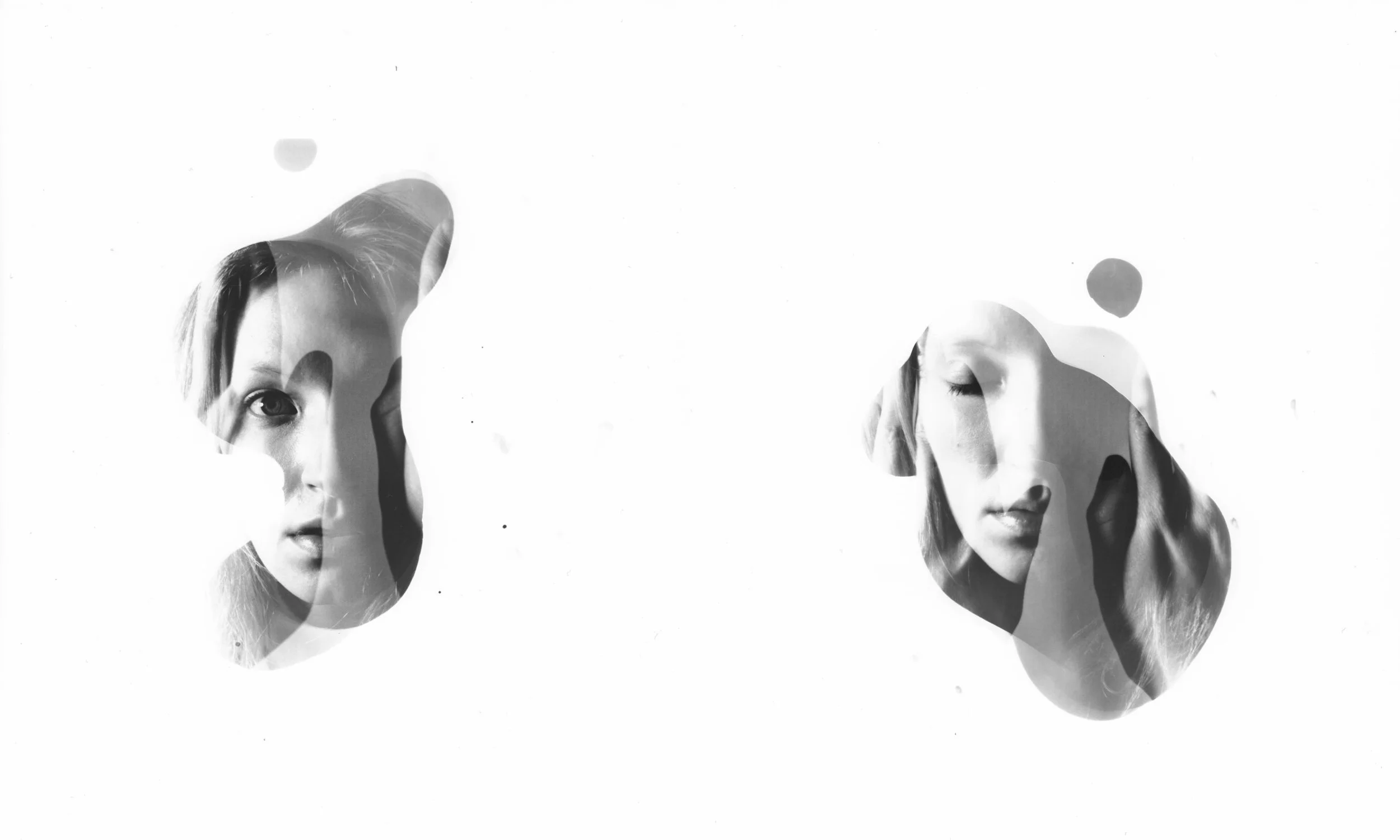 Pieces / Distraction , Diane Bolme, silver gelatin print diptych, 2013