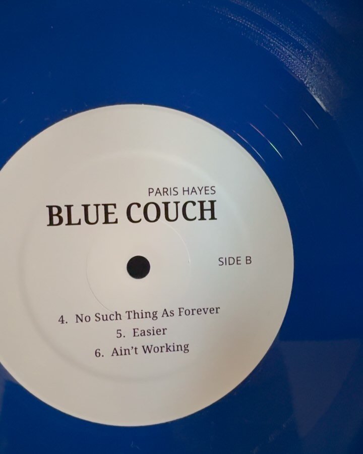 Blue Couch Vinyl is available now! Beautiful opaque blue 12&rdquo; LP featuring a full page color photo insert with all lyrics and credits. Limited release, shipped directly from me to you 💙 Made in the USA by @citizenvinyl Purchase at parishayesmus