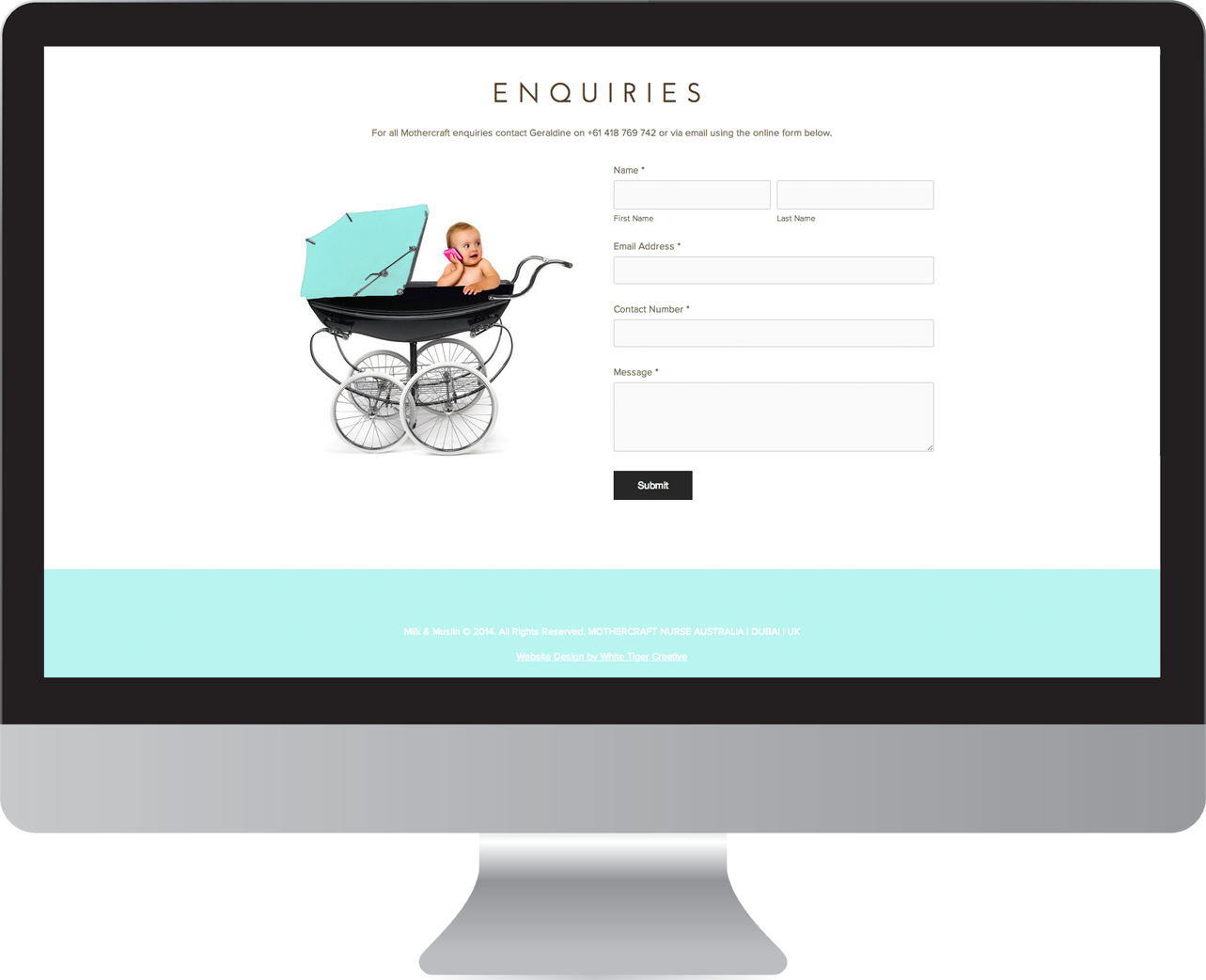 Baby website design Byron Bay