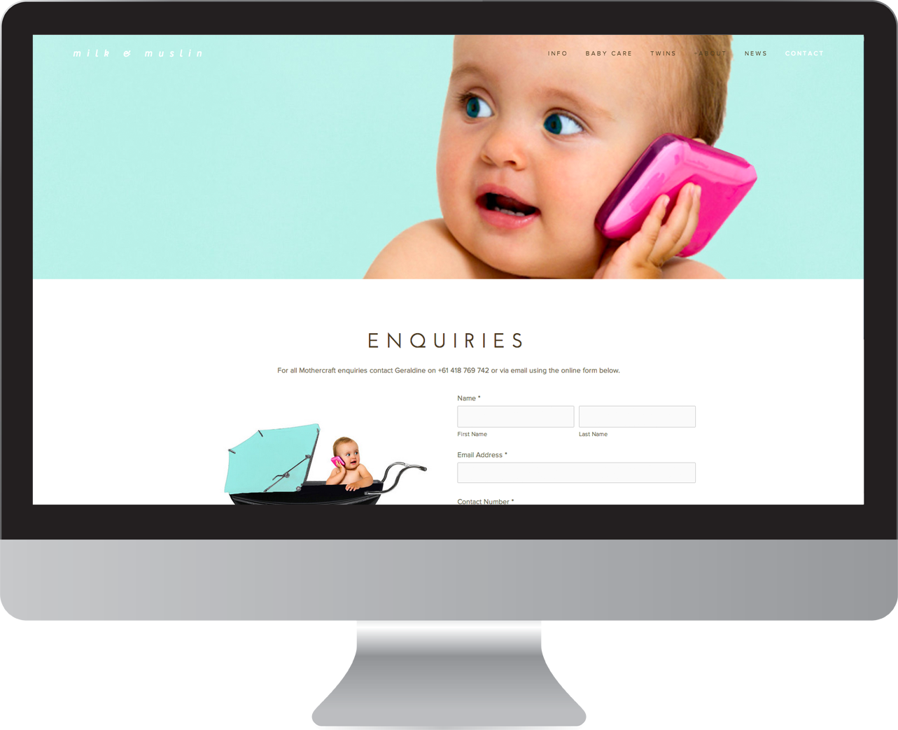 Baby Website Design by White Tiger Creative