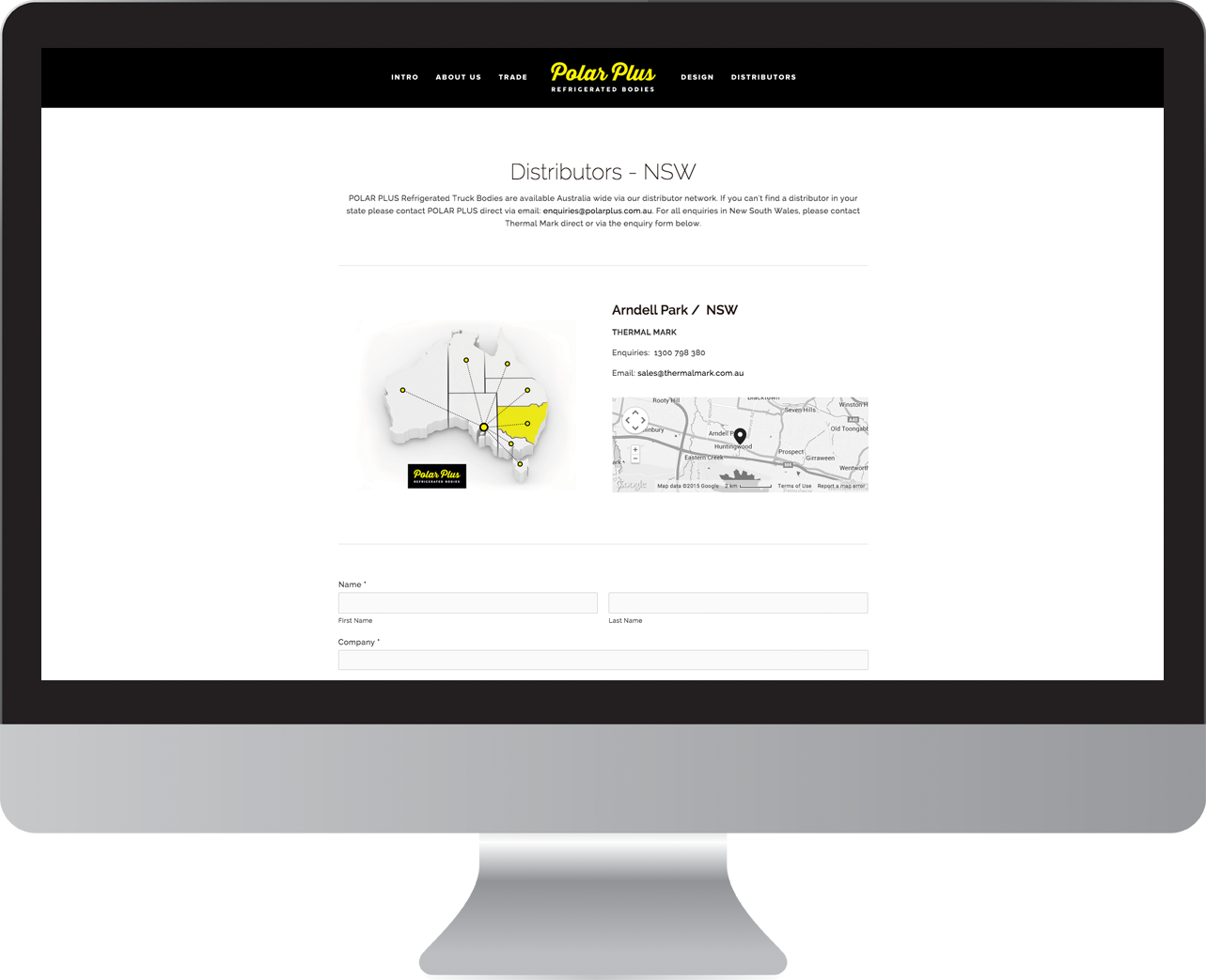 Polar Plus Refrigerated Bodies Website Design
