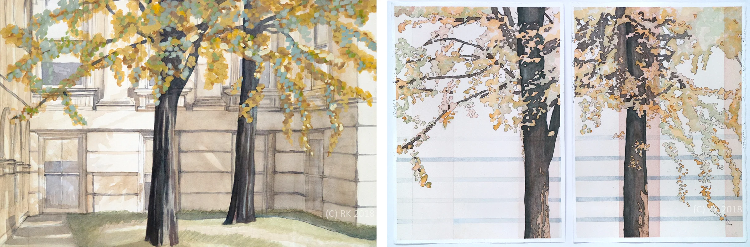 My Wish, watercolor paintings on cold press paper (2018)