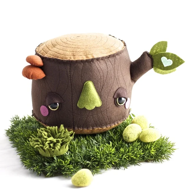 Tree Stump Pillow Plush