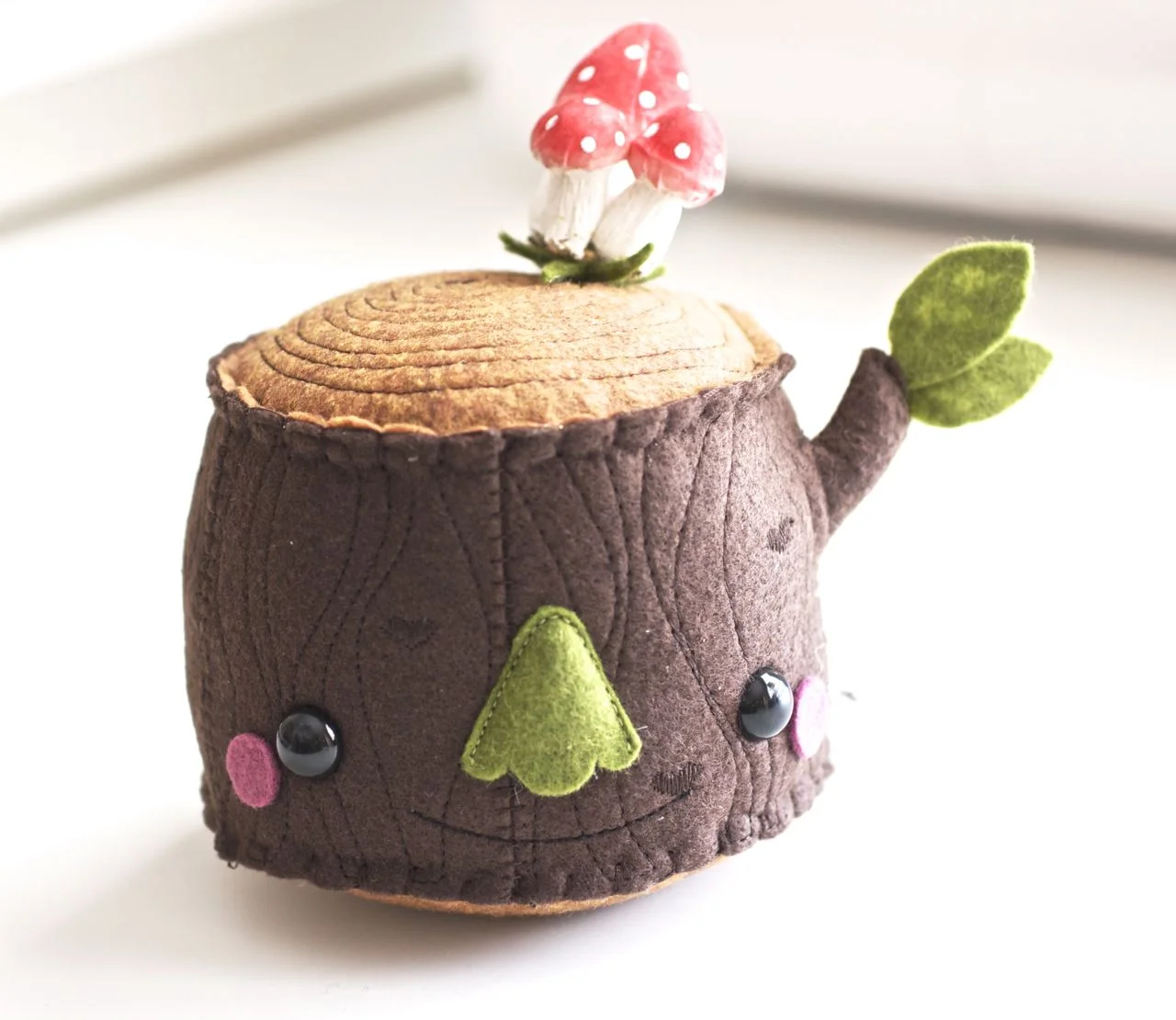 Tree Stump Pincushion Friend