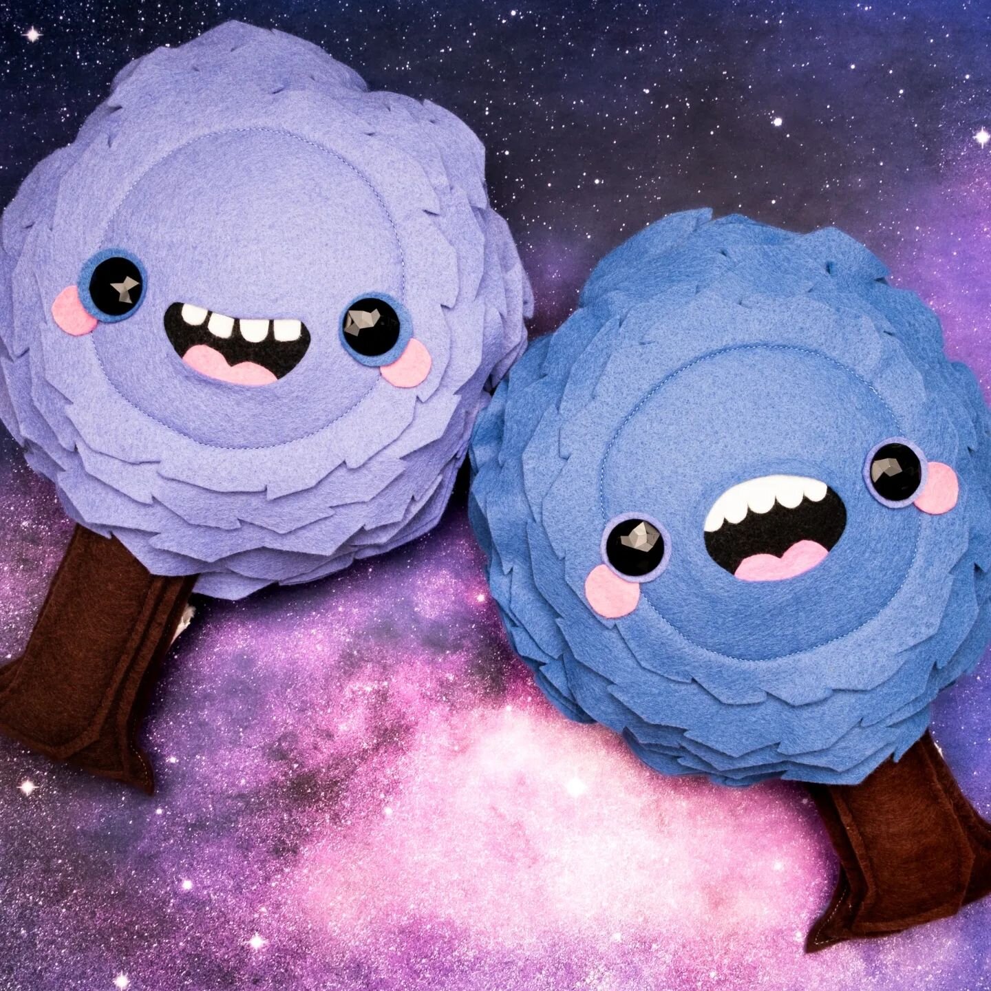 These XL Maple plush toy guys have been listed in the shop! Here they are pictured going on a space exploration. They thought they could take thier oxygen making super powers into space to try to &quot;make space habitable&quot; but, well... They are