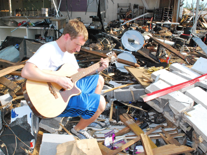 No matter where a disaster strikes, the healing power of music will survive.